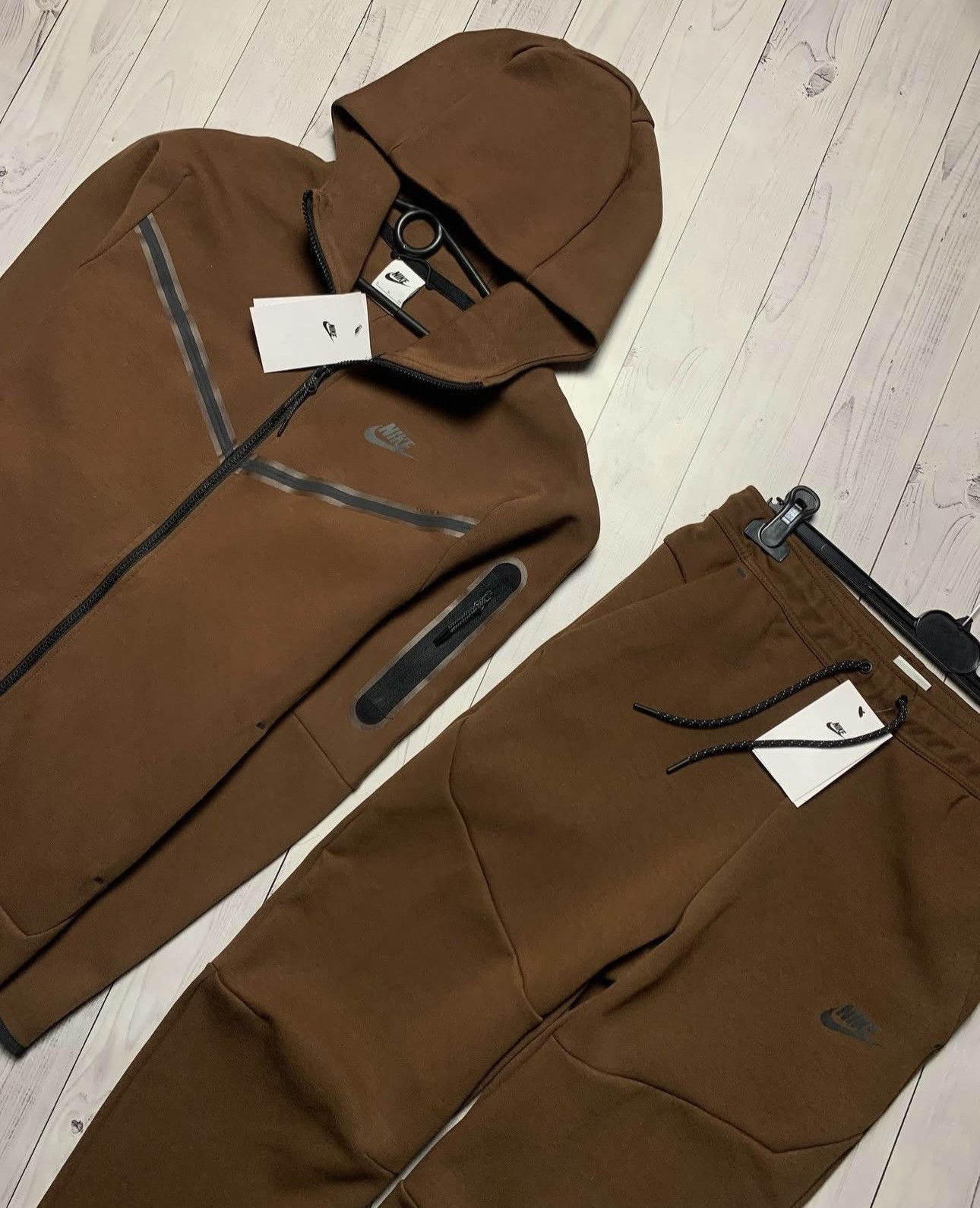 Nike × Vintage Nike Tech Fleece tracksuit drill size L rare brown Size US M / EU 48-50 / 2 - 3 Thumbnail