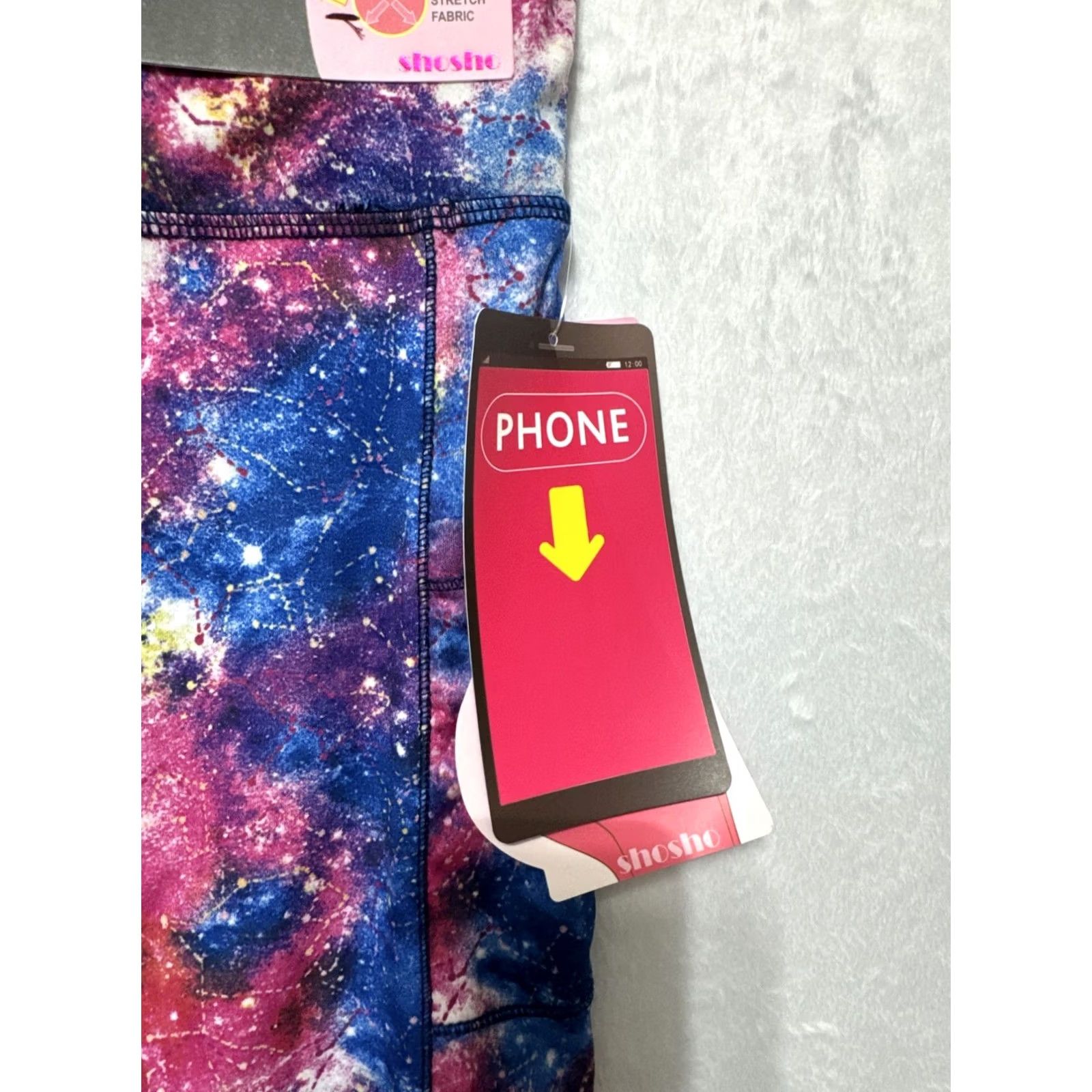 Vintage Shosho Leggings Galaxy Print Tummy Control Medium Women Size 32" / US 10 / IT 46 - 3 Thumbnail