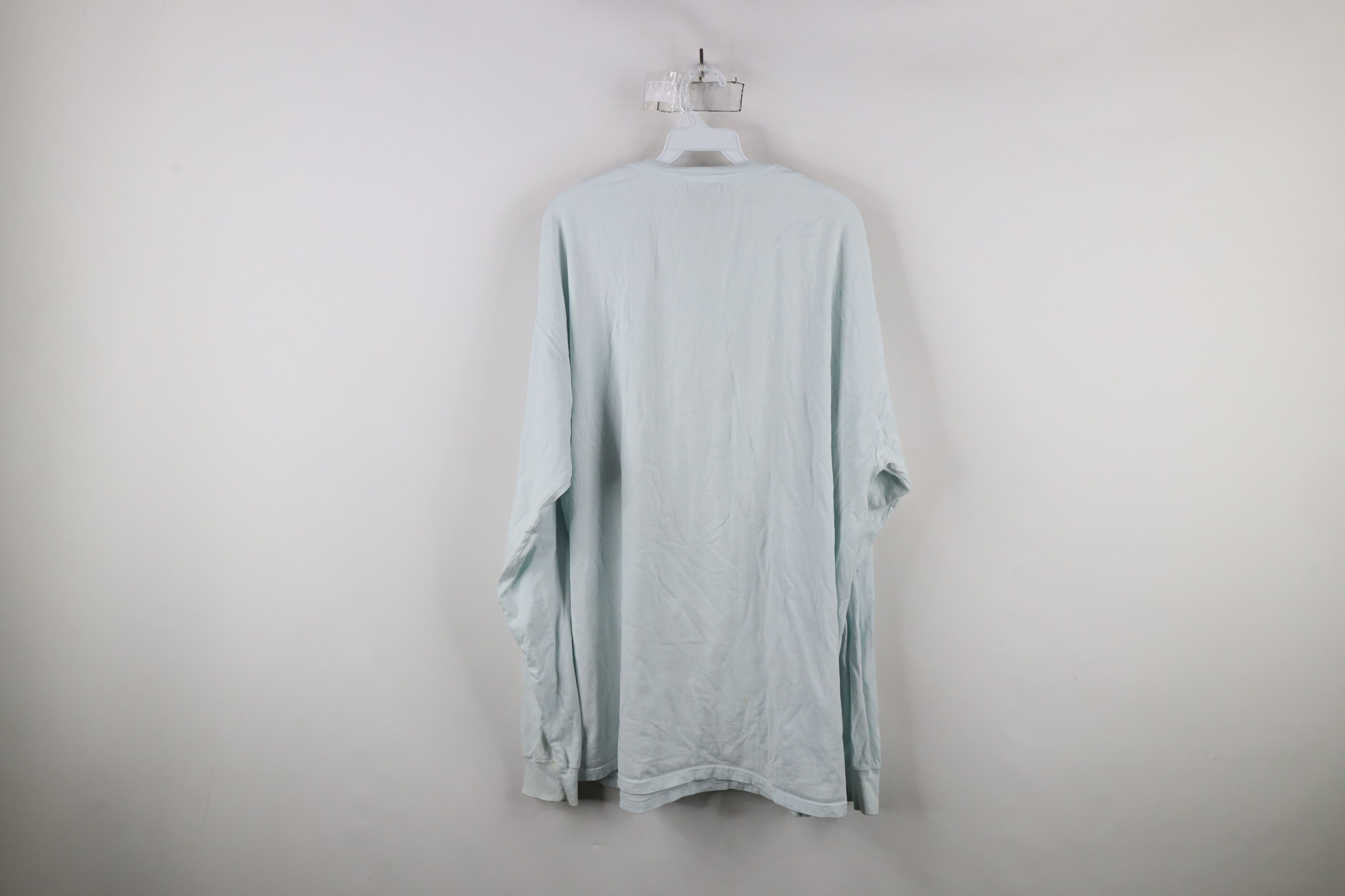 Vintage Vintage 90s Streetwear Long Sleeve T-Shirt Light Blue Size US XXL / EU 58 / 5 - 12 Thumbnail