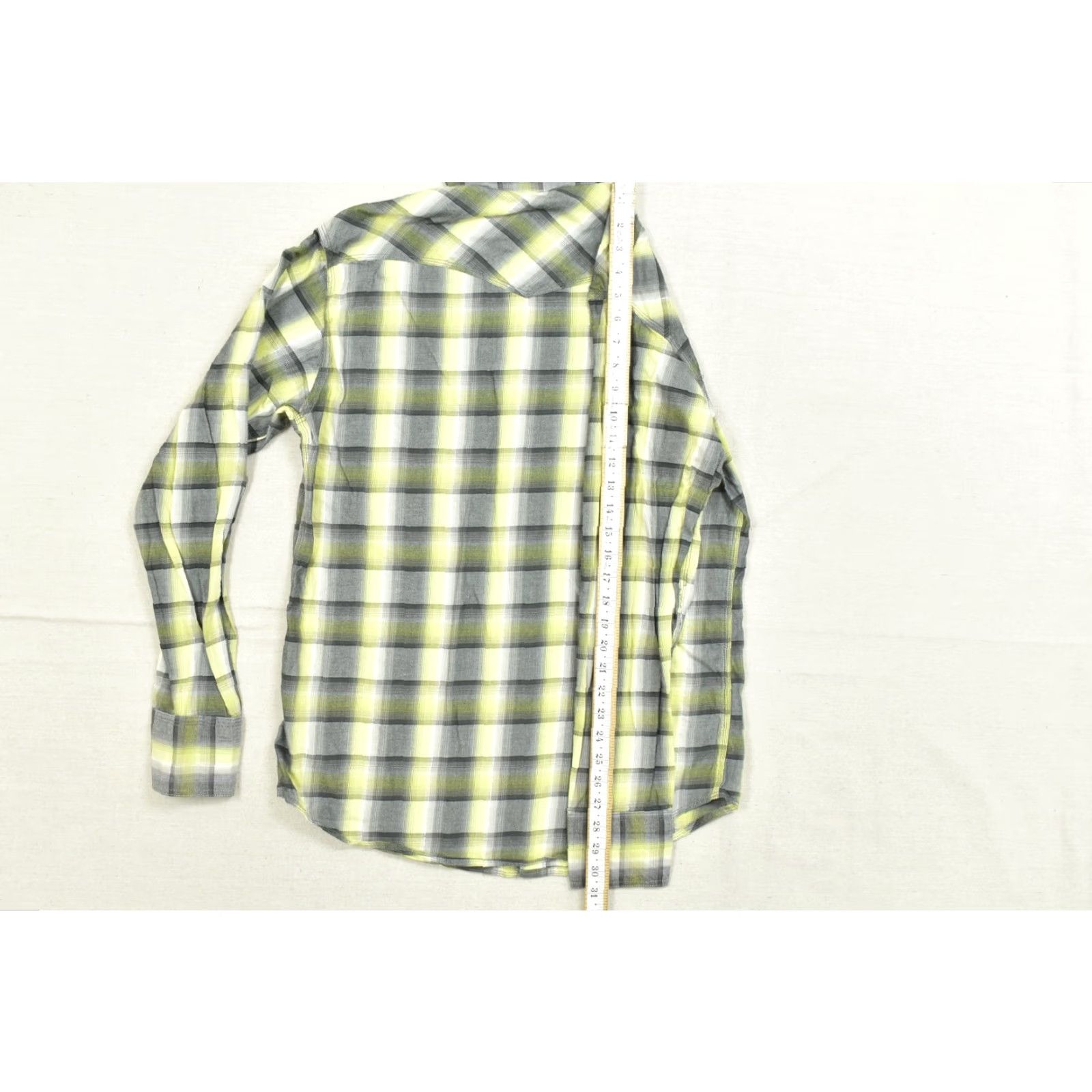 Vintage Tin Haul Shirt Men Medium Plaid Western Yellow Gray Cotton Snap Button-Up Collared Long Sleeve, Casual Size US M / EU 48-50 / 2 - 5 Thumbnail