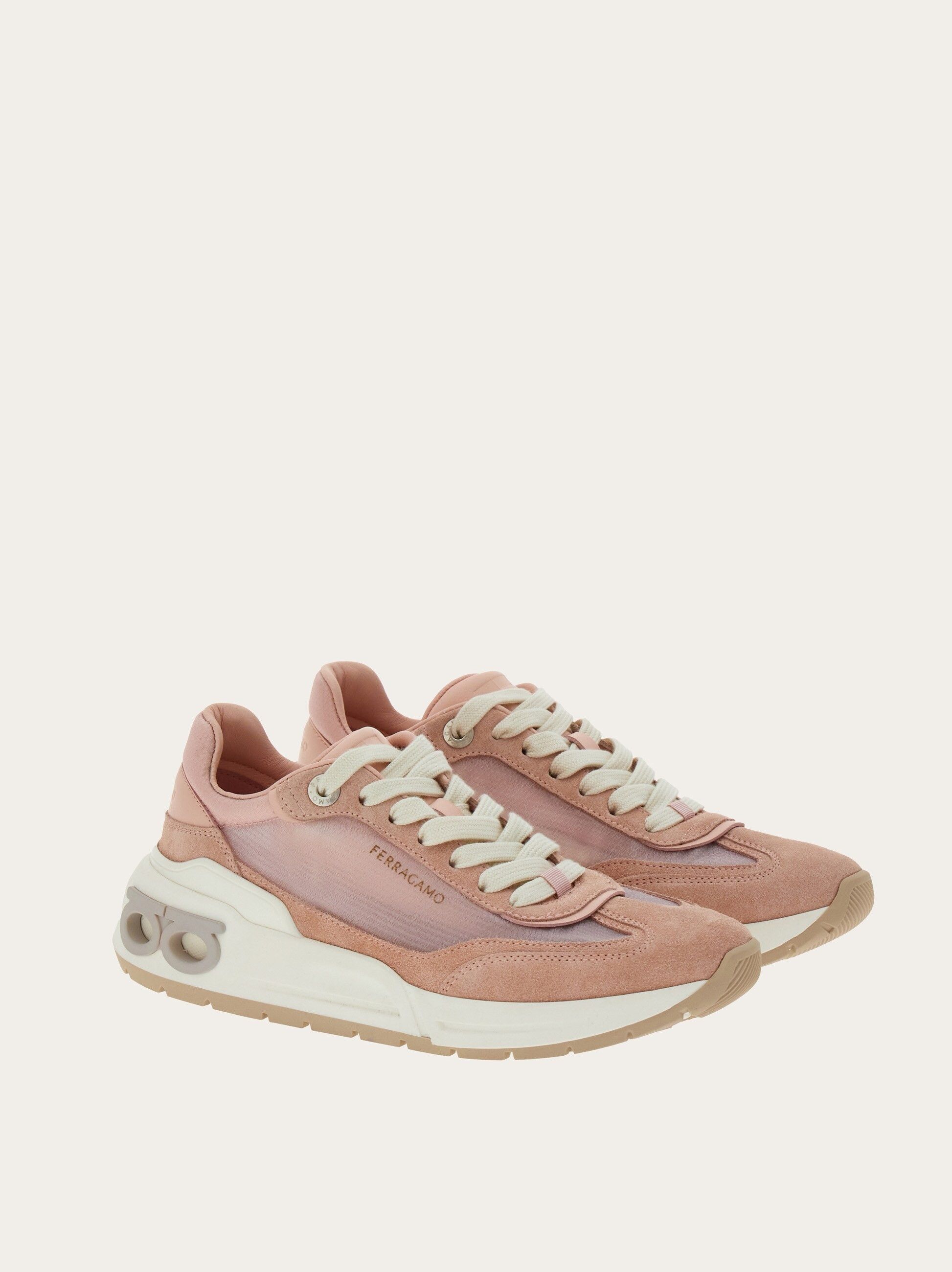 Salvatore Ferragamo o1s1rm0924 Gancini Low-Top Sneakers in Nylund Pink Size US 5.5 / IT 35.5 - 4 Thumbnail