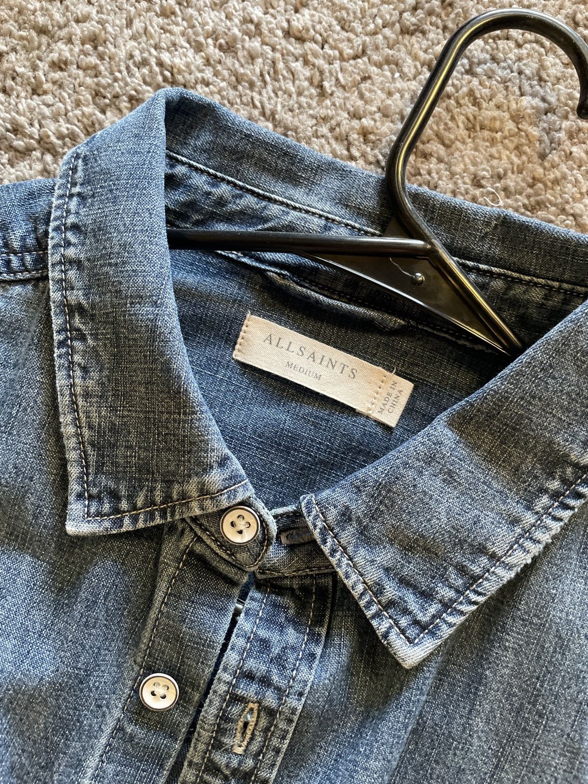 Allsaints × Vintage Allsaints Denim Button Up Size US M / EU 48-50 / 2 - 4 Thumbnail