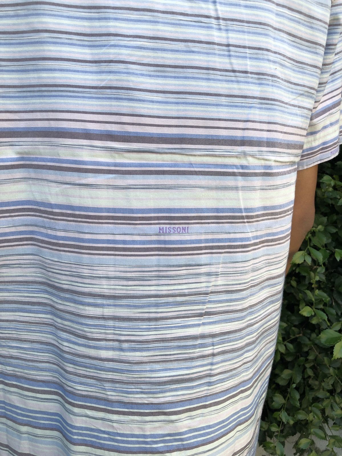 Missoni × Vintage MISSONI STRIPE LITTLE PATERN SHIRT Size US L / EU 52-54 / 3 - 4 Thumbnail