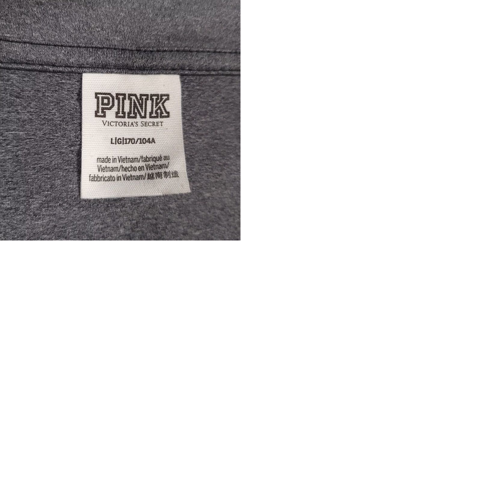 Victoria's Secret PINK By Victorias Secret Sweatshirt Womens Large Gray Half Zip Dog Zipper Athletic Shirt Size L / US 10 / IT 46 - 9 Thumbnail