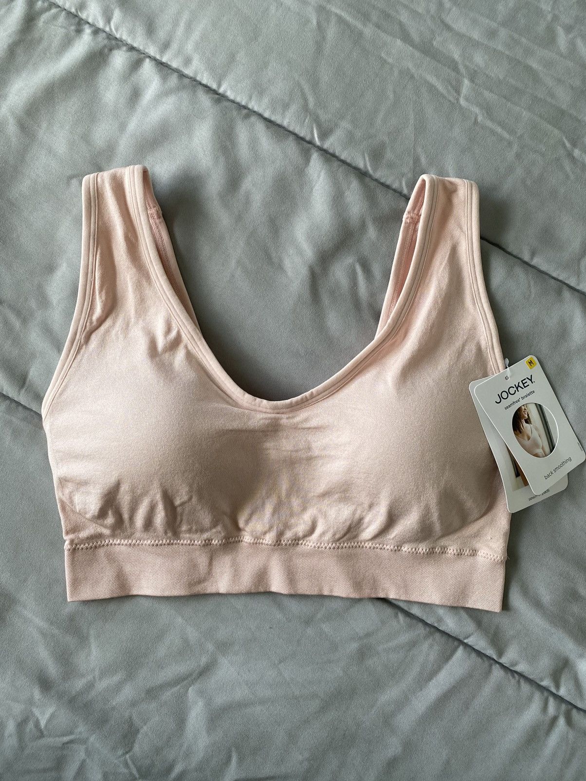 Jockey Jockey Womens Medium Pink Microfiber Stretch Bralette NWT Size ONE SIZE - 2 Thumbnail
