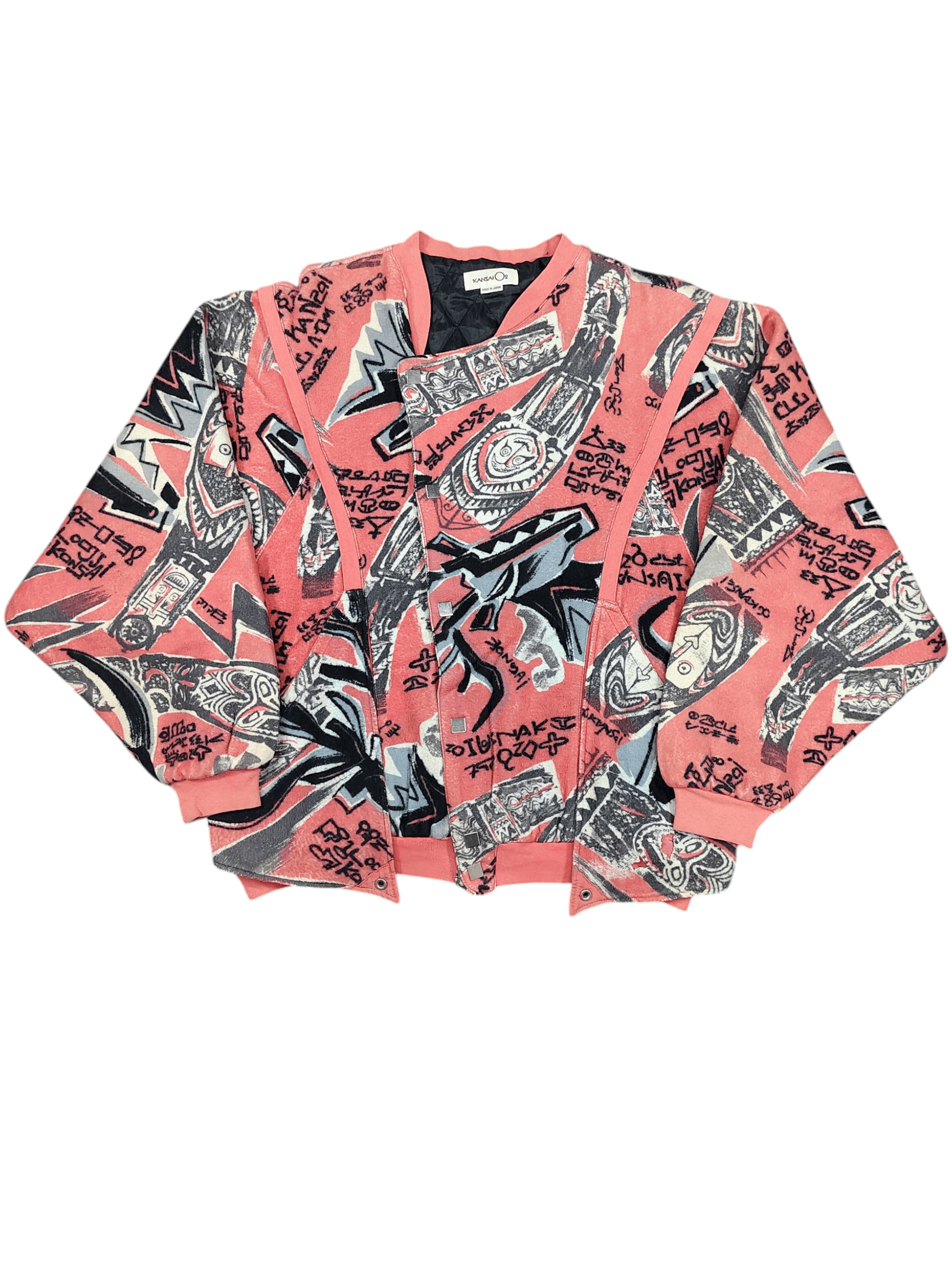 Kansai Yamamoto 80s Kansai O2- Archive Culture Art Graphic Bomber Jacket Size US M / EU 48-50 / 2 - 1 Thumbnail