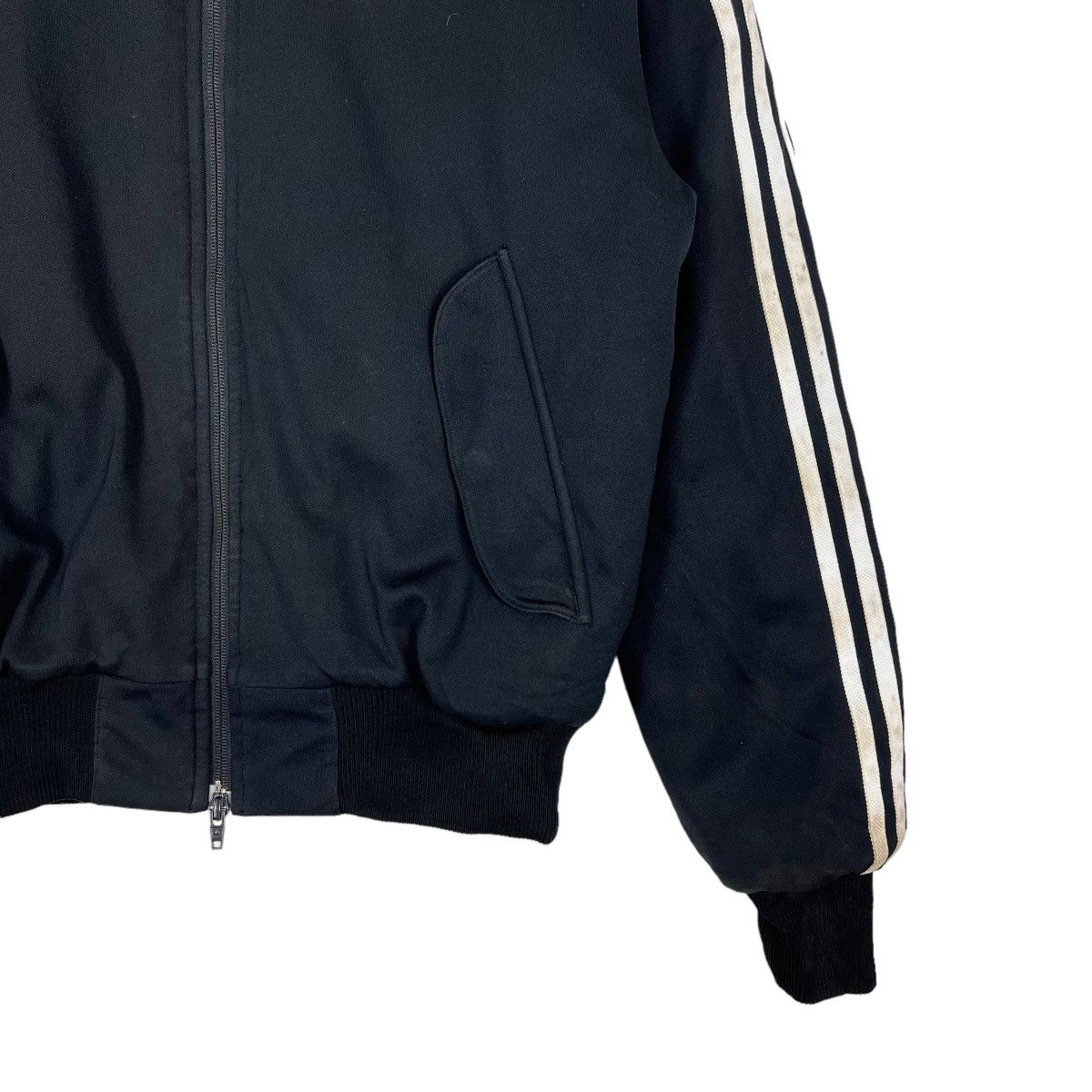 Adidas 🔥 ADIDAS BLACK 3 STRIPE BOMBER JACKET Size US M / EU 48-50 / 2 - 5 Thumbnail