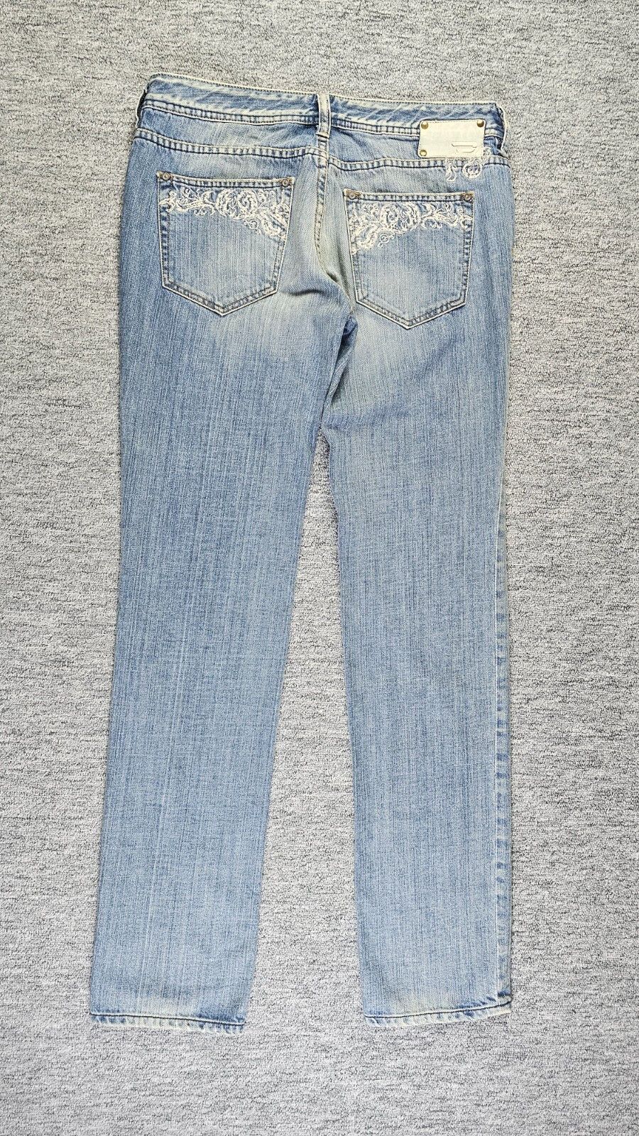 Diesel Vintage Y2K Diesel EASEE 008EW Embroidered Low Rise Jeans 30 Size 30" / US 8 / IT 44 - 3 Thumbnail