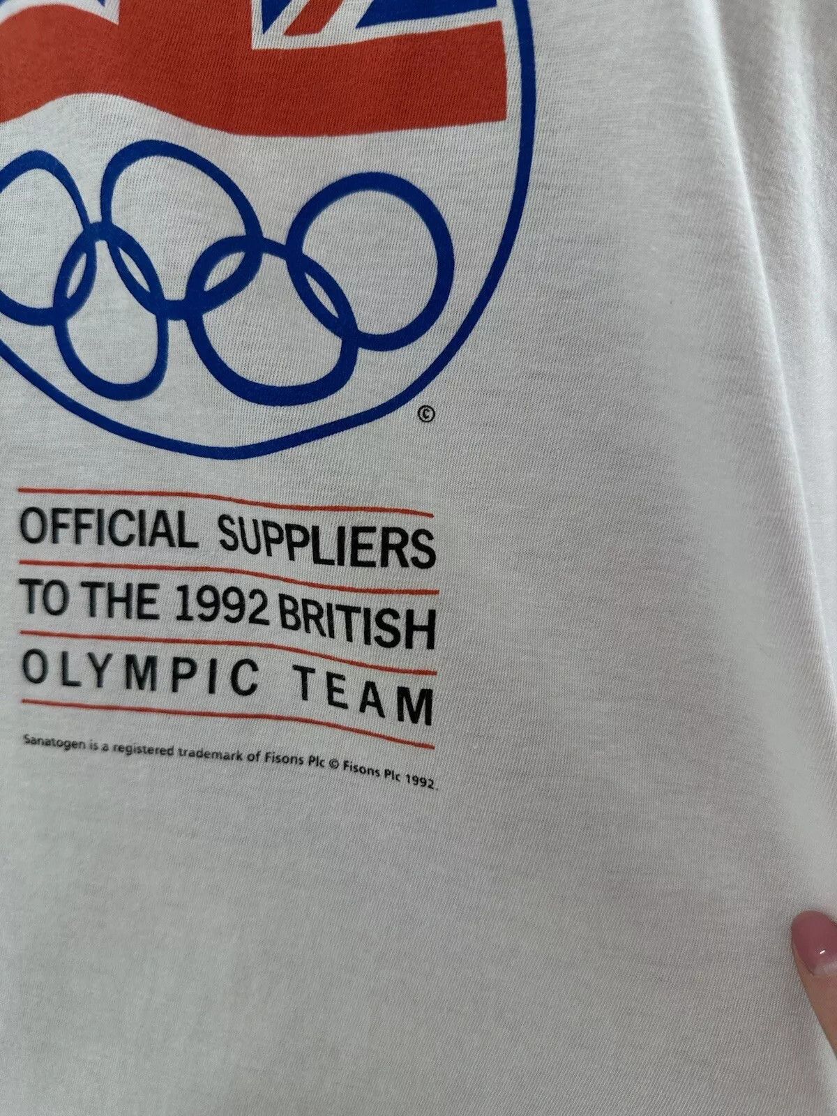 Vintage Vintage 1992 Sanatogen British Suppliers Olympic Team Shirt Size US XL / EU 56 / 4 - 10 Thumbnail