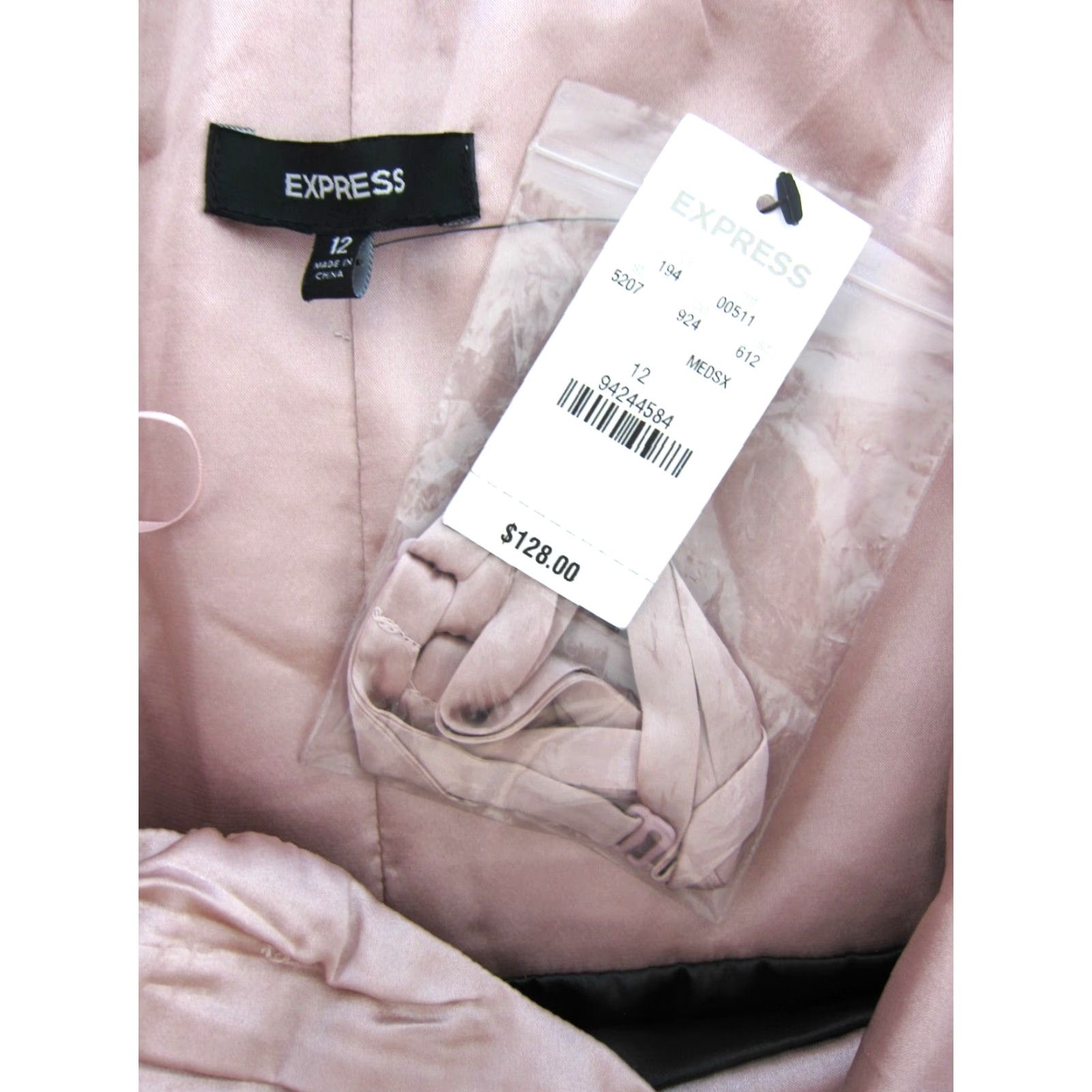 Express NWT EXPRESS Dress Mini Pink 12 Ruched Spaghetti Strap Party Prom Cocktail Sleeveless Sexy Fashion Bodycon Womens Size XL / US 12-14 / IT 48-50 - 3 Thumbnail