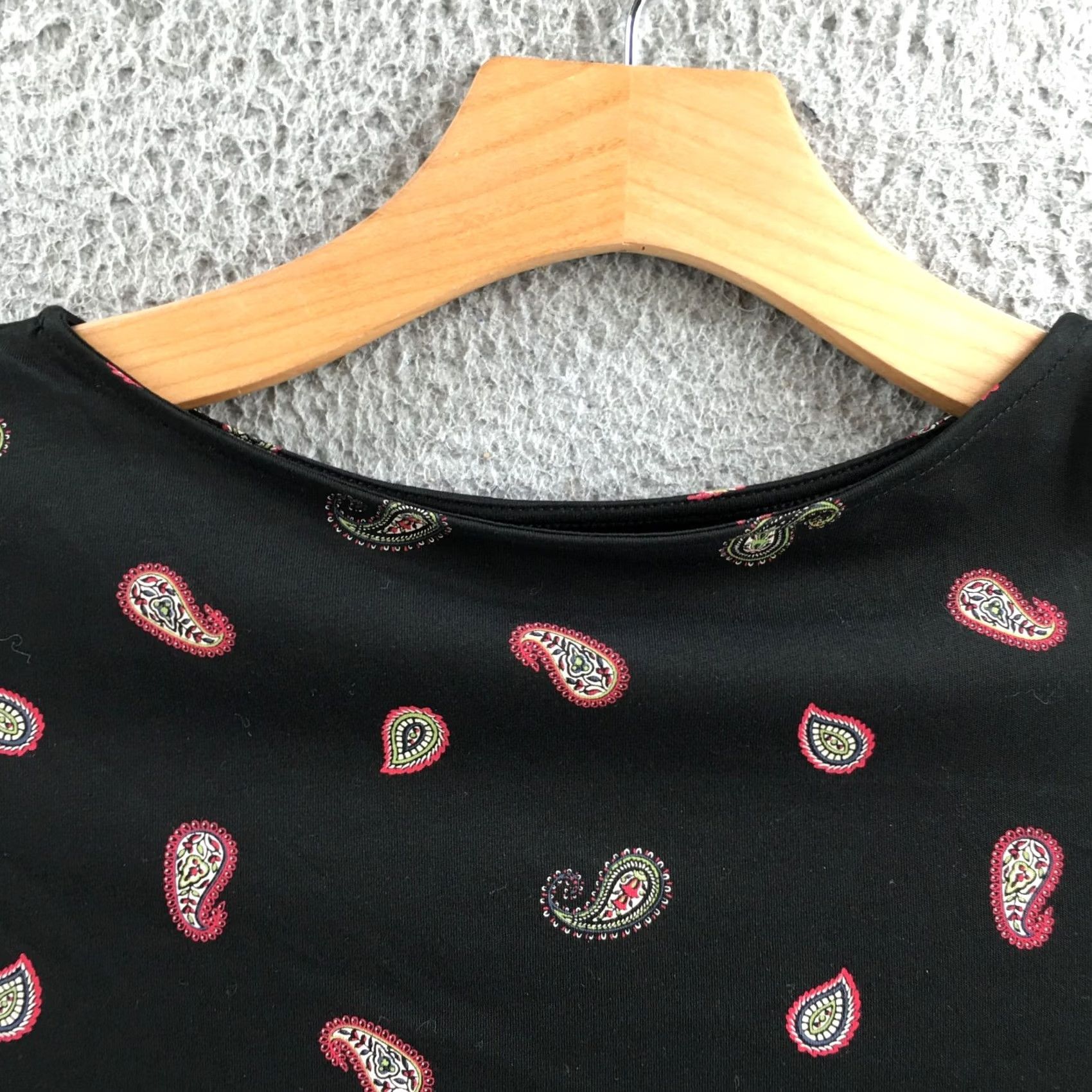 J. Jill JjIll Blouse Womens Small Black Paisley Long Sleeve Pullover Casual Shirt Size S / US 4 / IT 40 - 3 Thumbnail