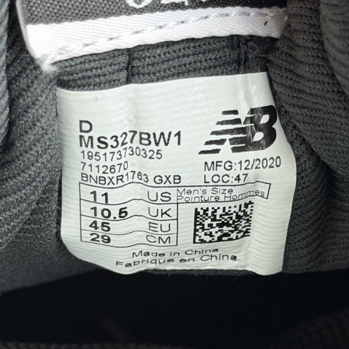 New Balance NEW New Balance 327 NB Collective Black Grey Sz 11 MS237BW1 Size US 11 / EU 44 - 8 Thumbnail