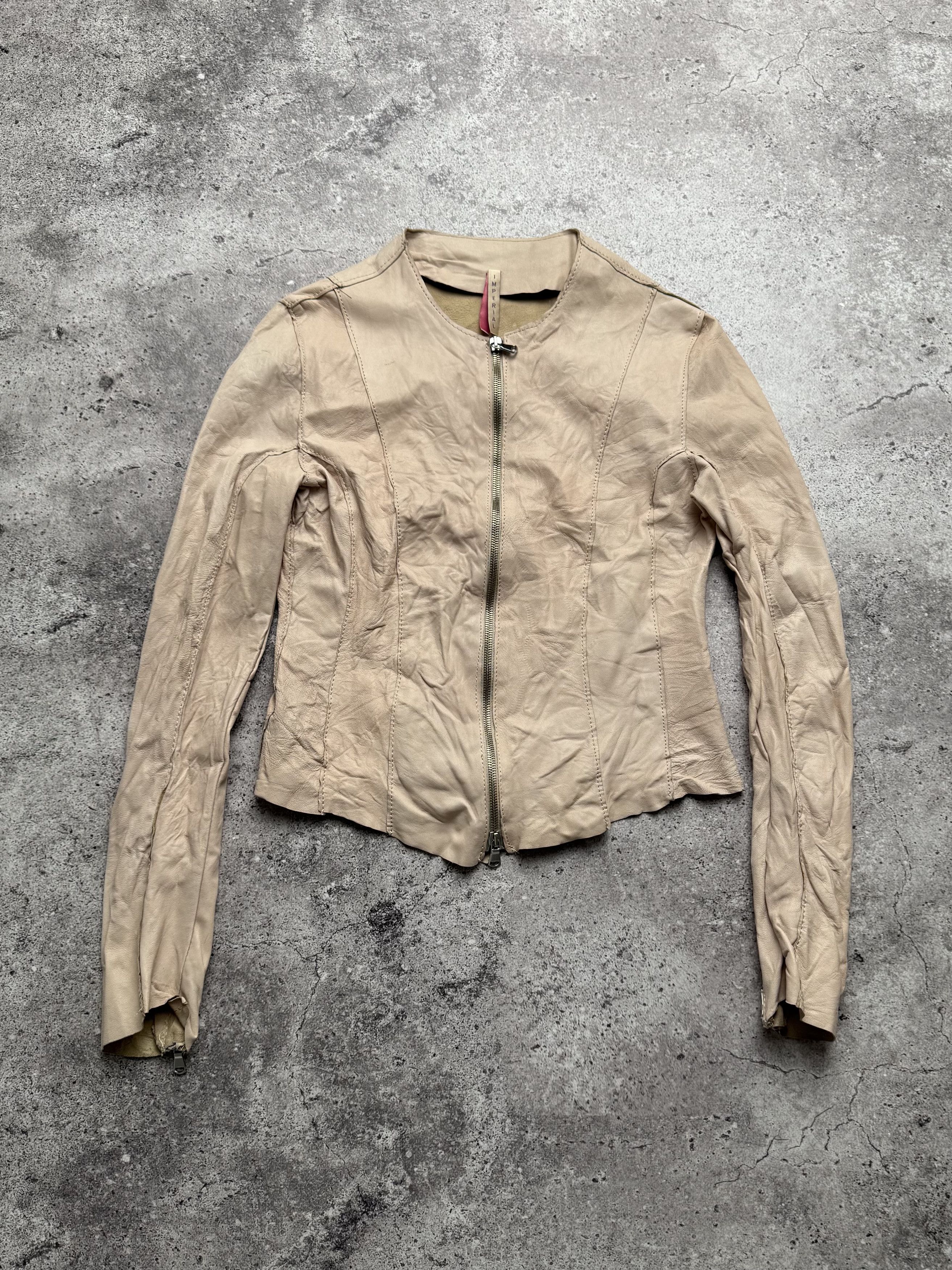 Japanese Brand Vintage Cropped Leather Jacket C666(V582) Size XS / US 0-2 / IT 36-38 - 1 Thumbnail