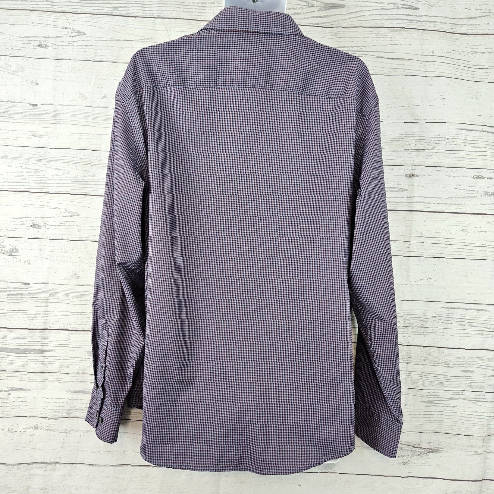 UNTUCKit VINTAGE Untuckit Mens Button Front Shirt Sz 2XL Red Blue Long Sleeve Size US XXL / EU 58 / 5 - 3 Thumbnail