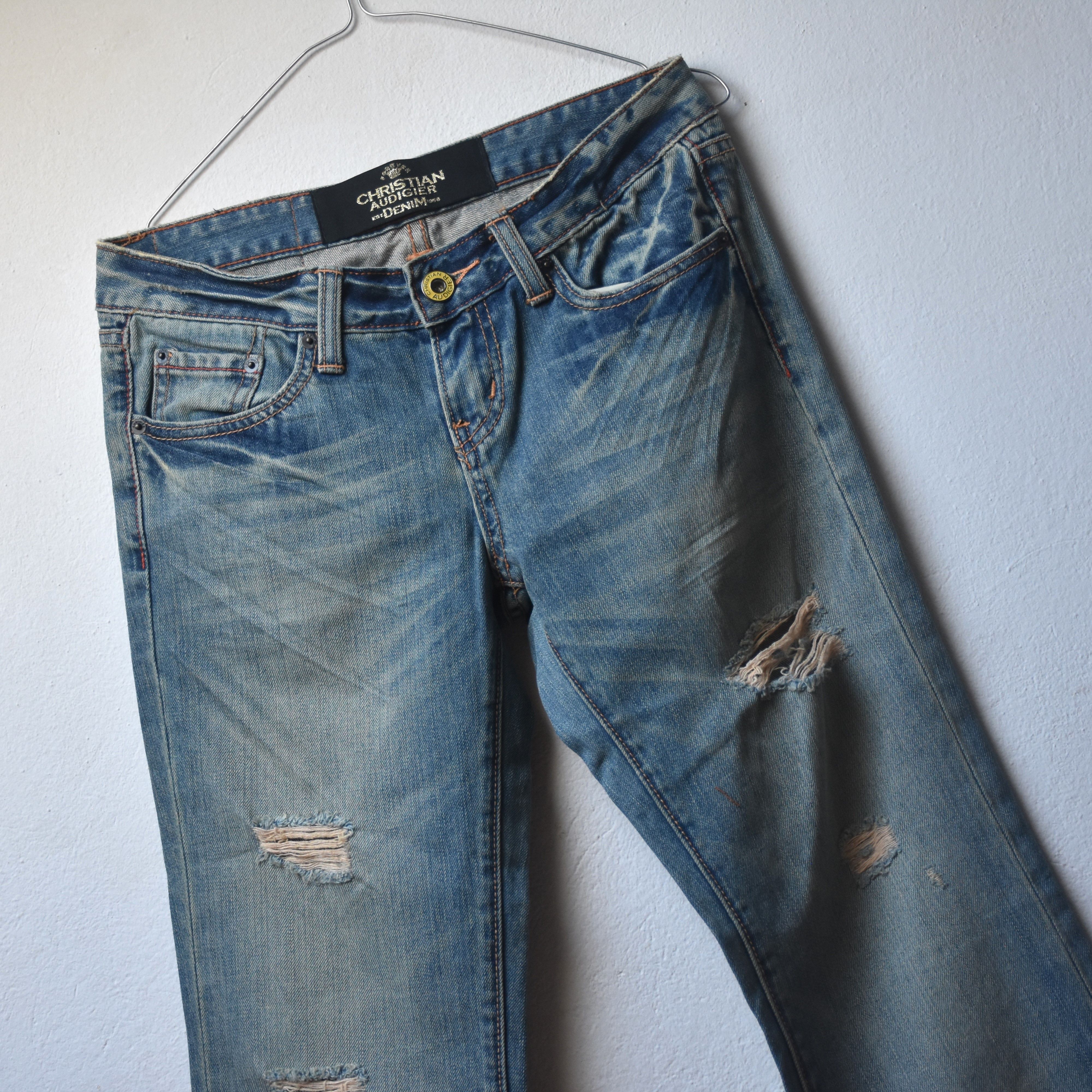Ed Hardy × Vintage × Von Dutch y2k Vintage summer pink glitter skull denim jeans pants Size 28" / US 6 / IT 42 - 4 Thumbnail
