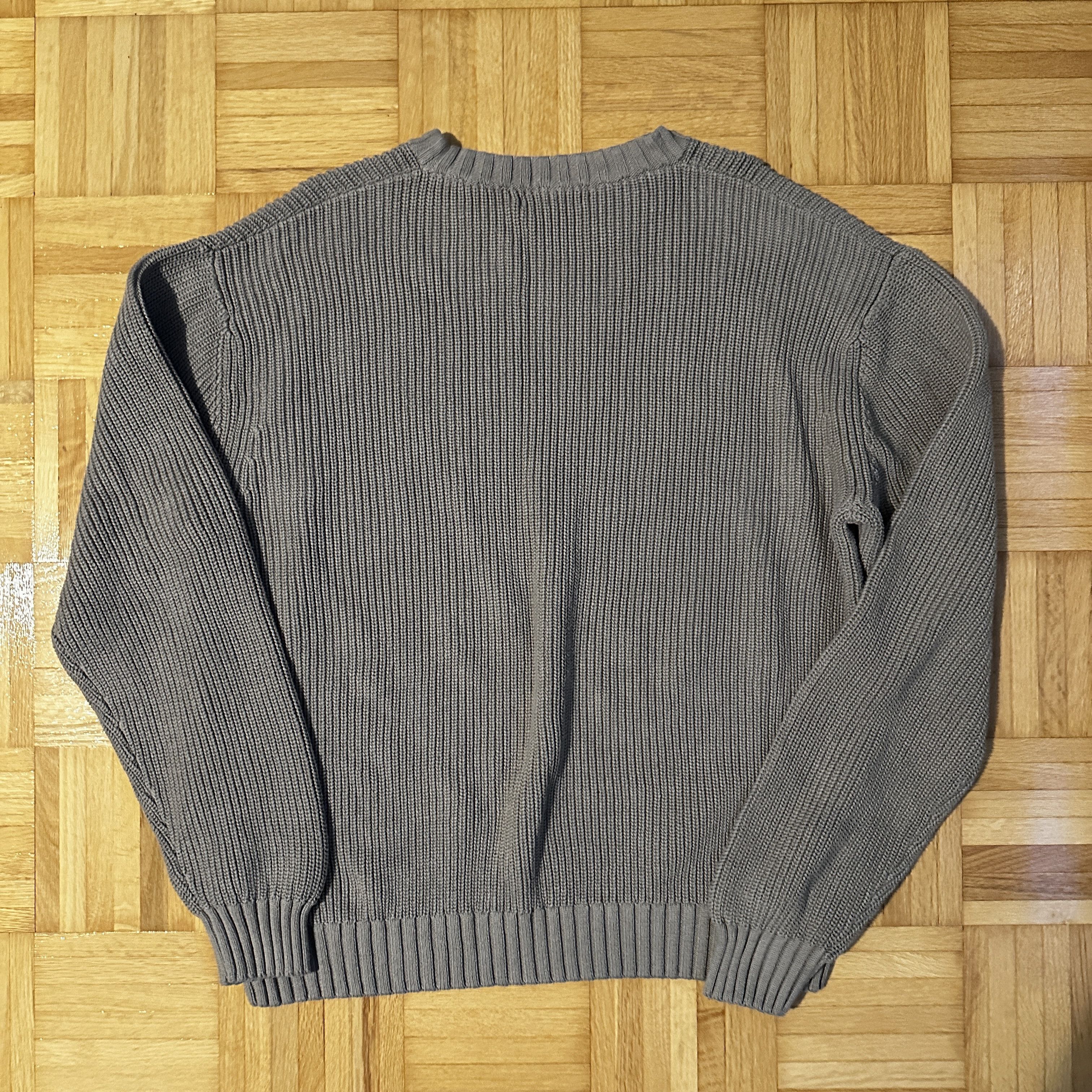 Zara Zara Textured Boxy Ribbon Sweater Taupe Grey Size US XL / EU 56 / 4 - 3 Thumbnail