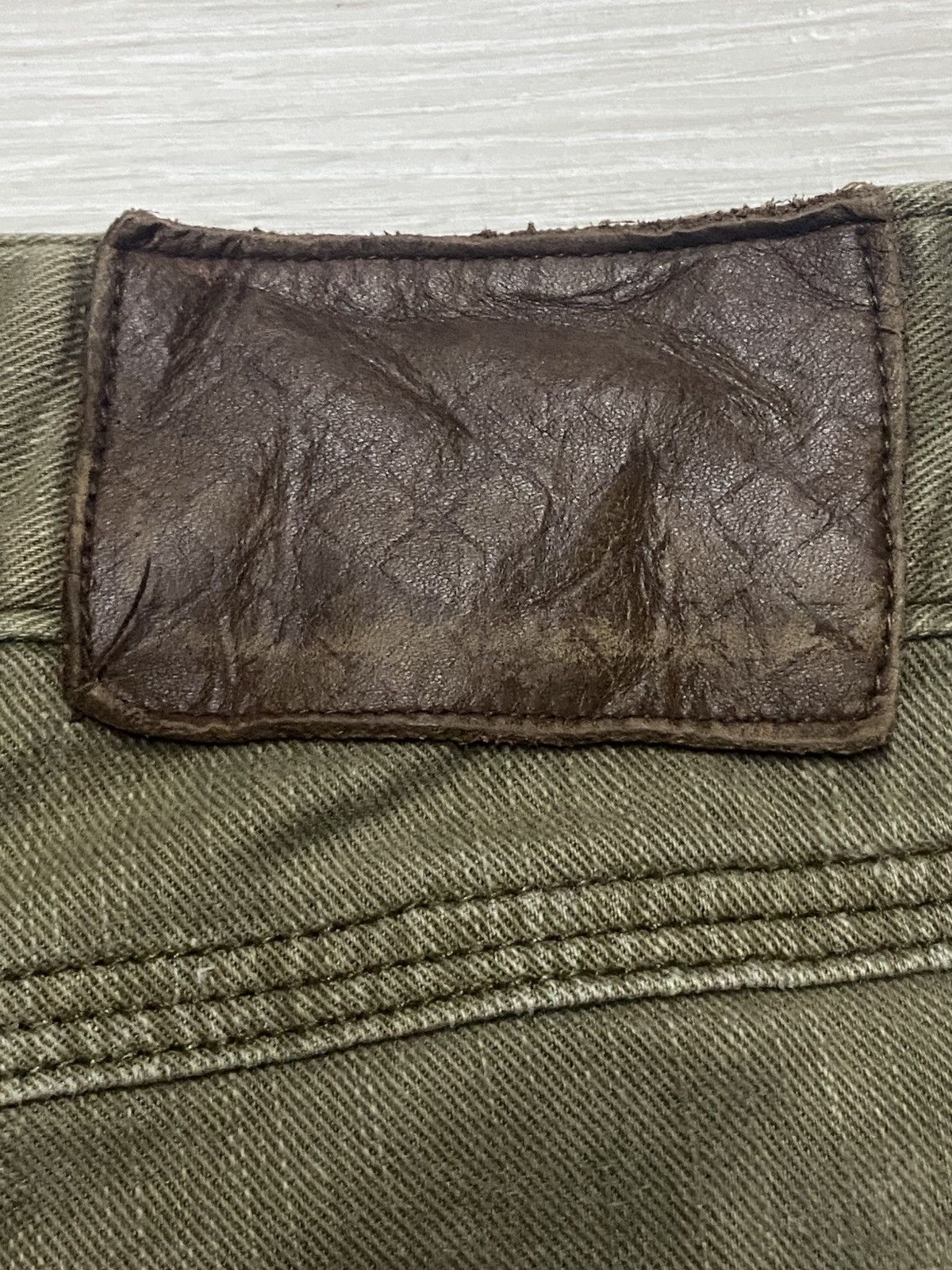 Japanese Brand Vintage Karl Kani Khaki Logo Embroidery Loose Jeans Size US 36 / EU 52 - 13 Thumbnail