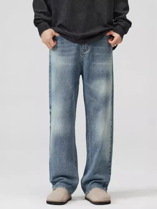 VIBE Blue straight loose washed baggy jeans Size US 32 / EU 48 - 5 Thumbnail