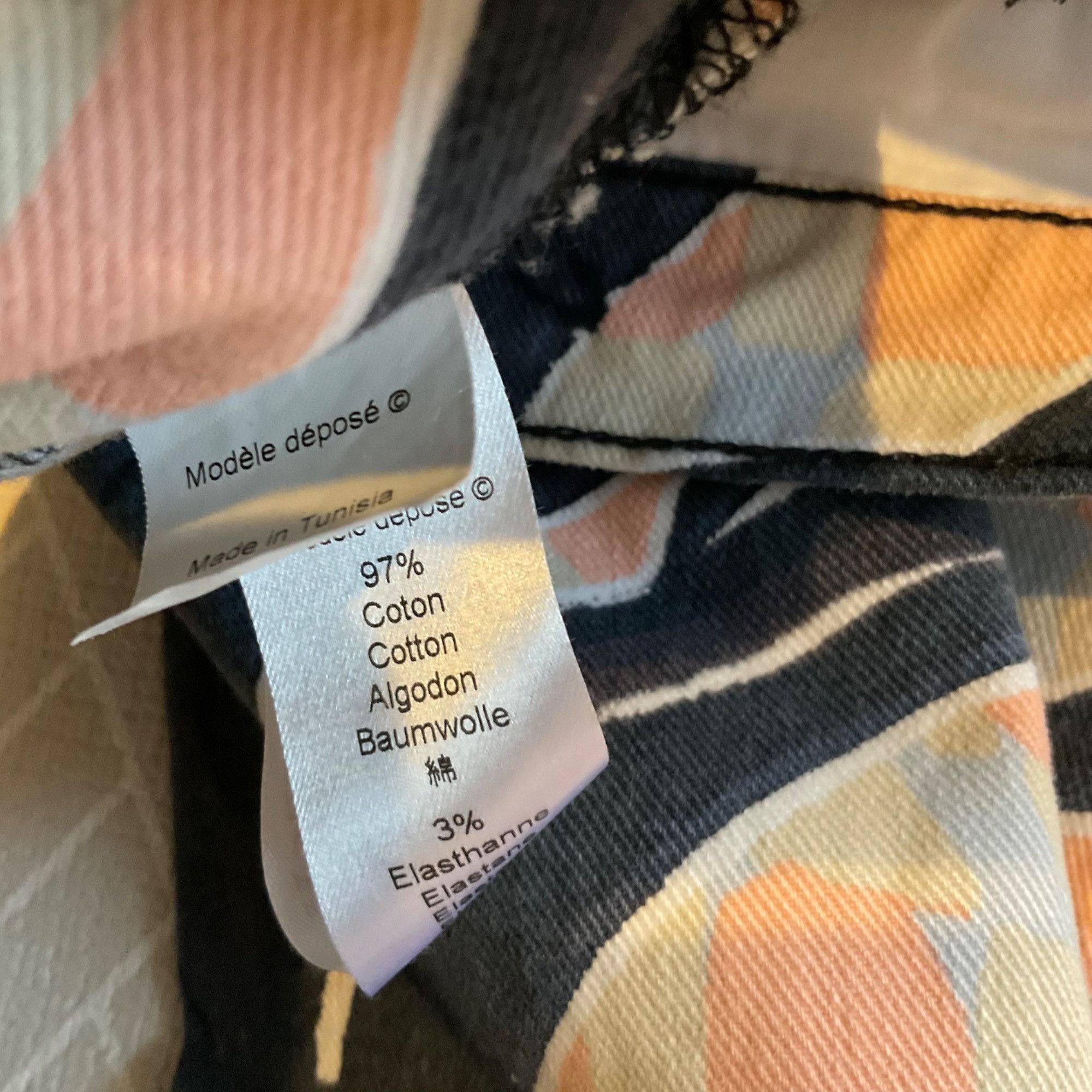 Kenzo KENZO leaves print cotton trouser pants navy blue coral SZ40 Size 30" / US 8 / IT 44 - 3 Thumbnail