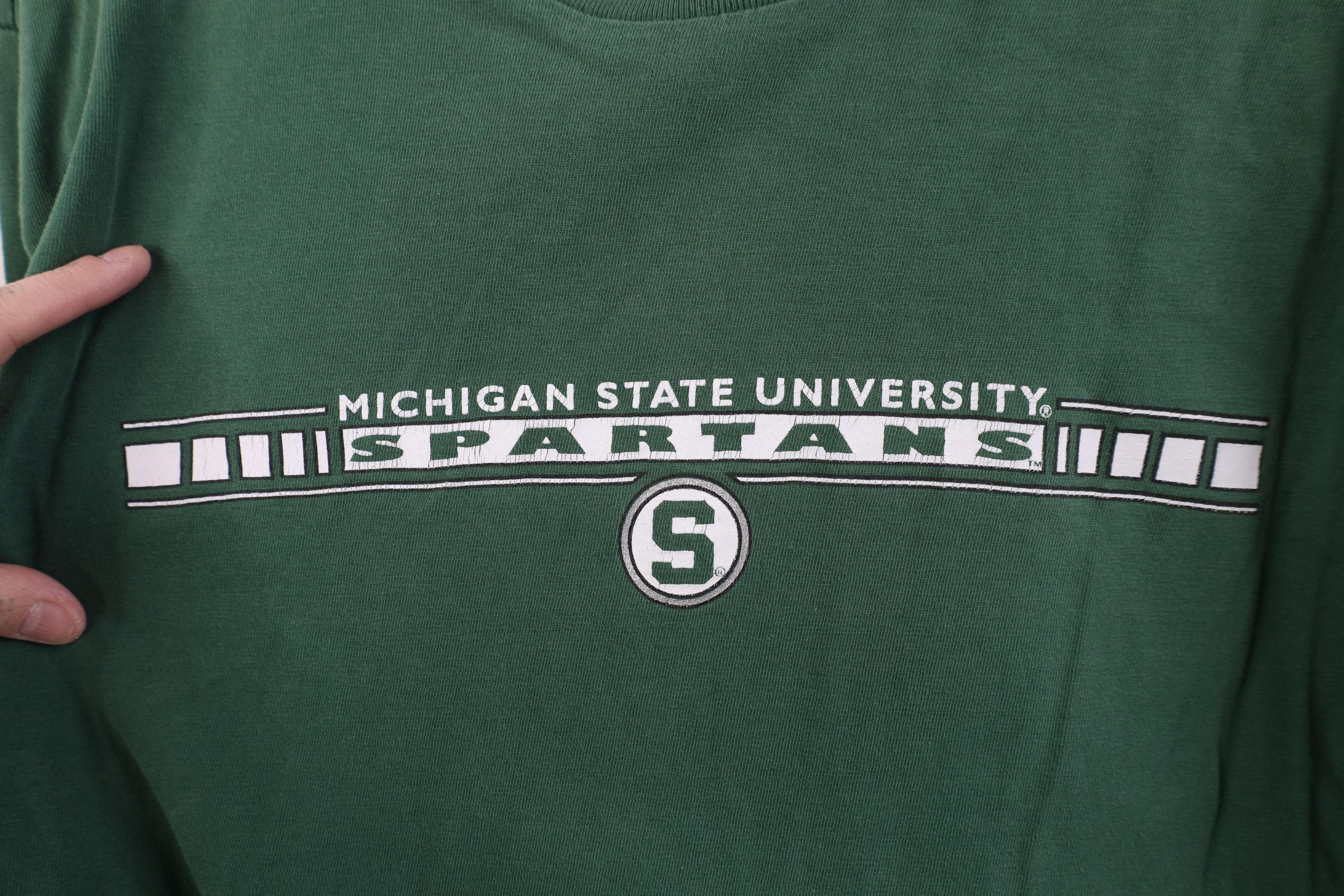 Vintage Vintage 90s Michigan State University Long Sleeve T-Shirt Size US L / EU 52-54 / 3 - 8 Thumbnail