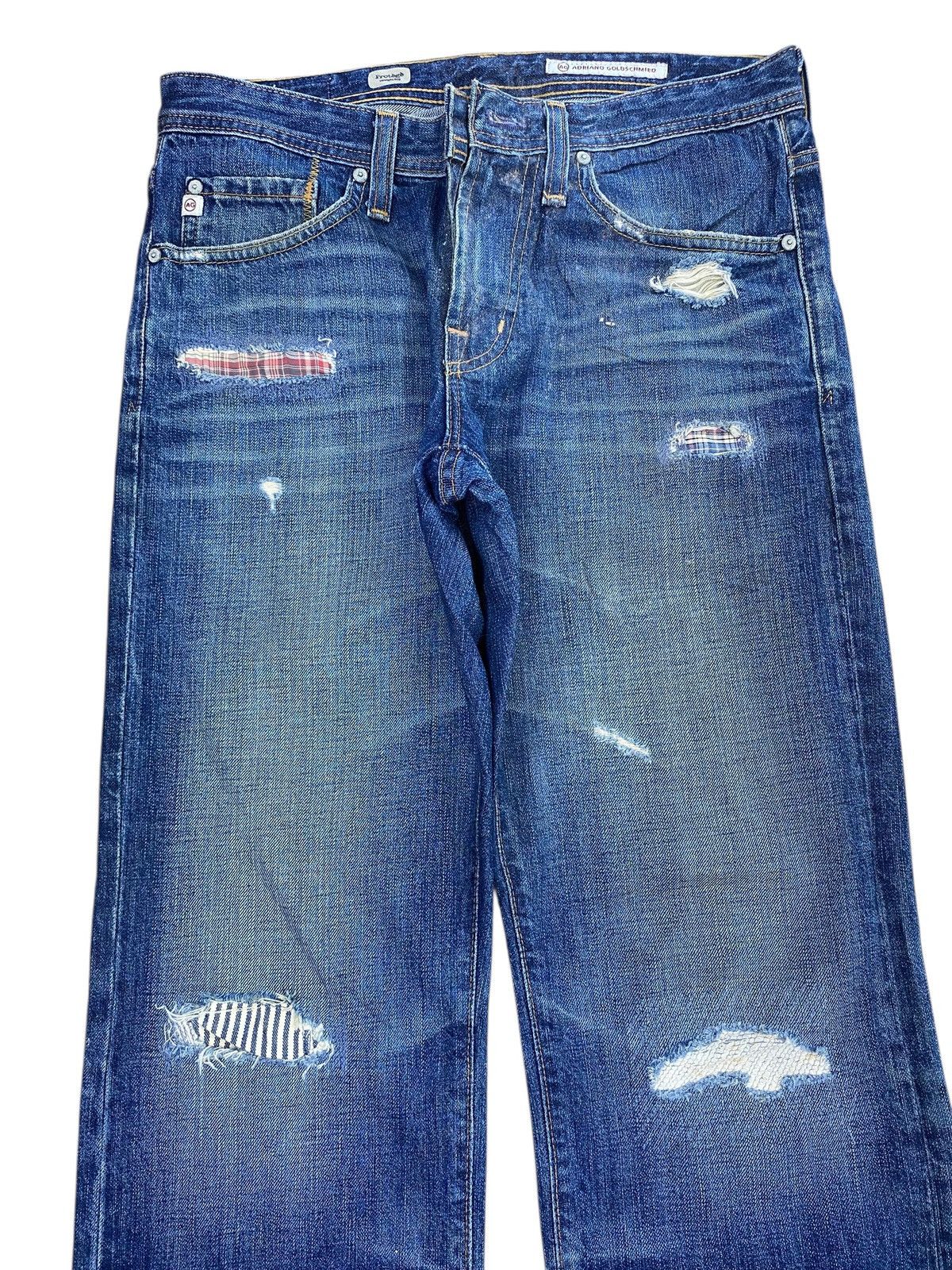 AG Adriano Goldschmied Adriano Goldschmied Ripped Faded Style Straight Cut Jeans Size US 30 / EU 46 - 2 Thumbnail
