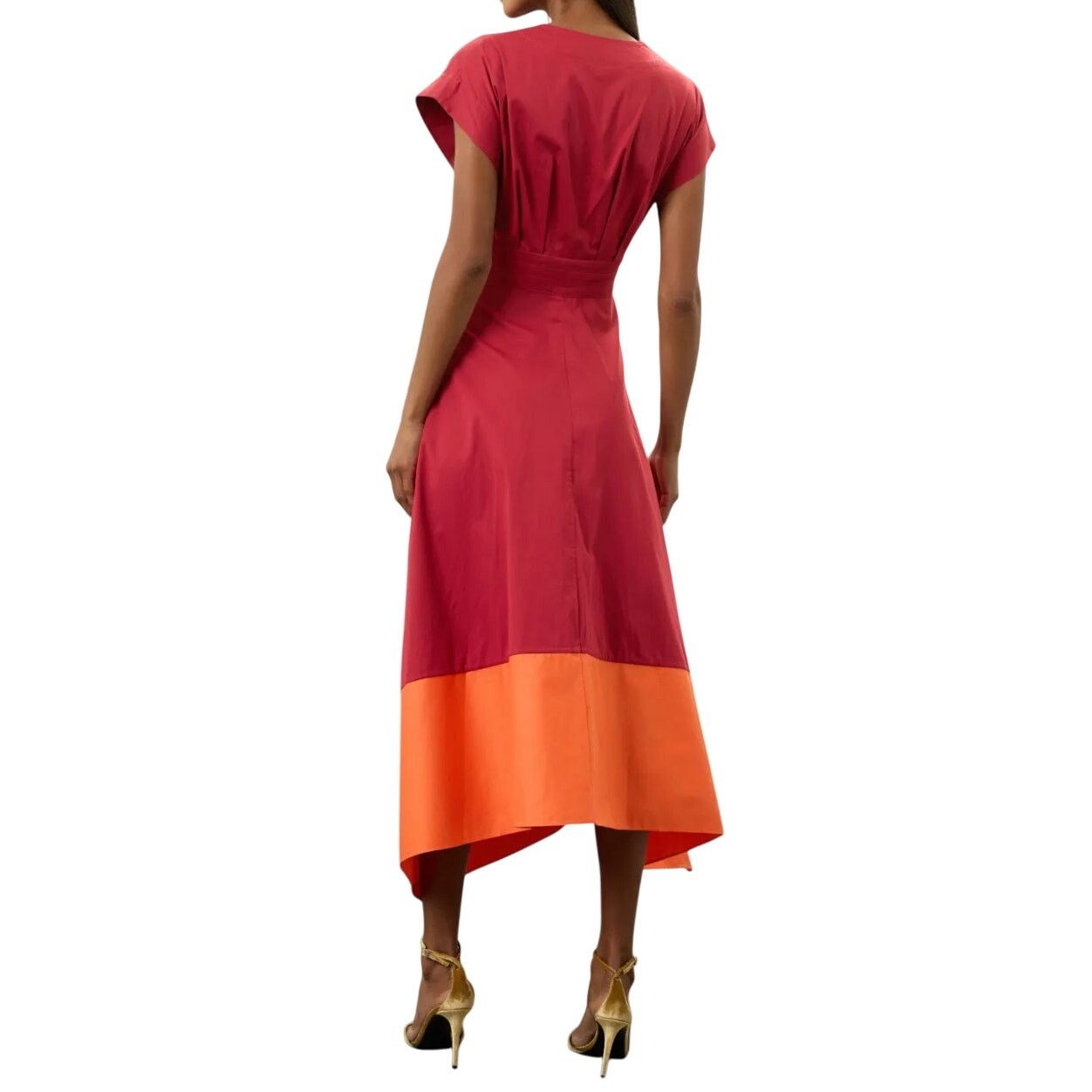 ROKSANDA Roksanda x RTR Two-Tone Midi Dress in Red/Orange, Size US 6 Size M / US 6-8 / IT 42-44 - 3 Thumbnail