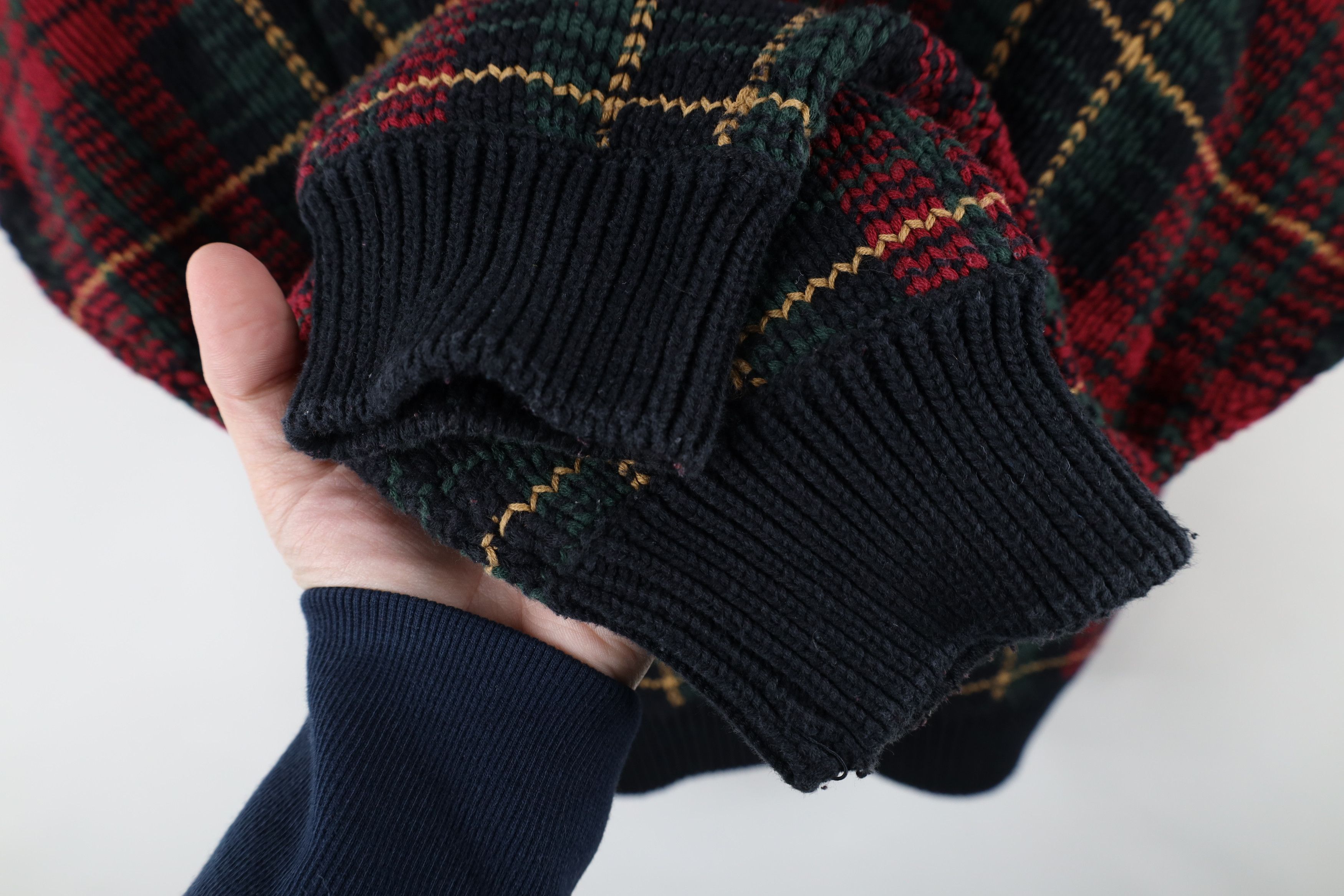 Vintage Vintage 90s Streetwear Heavyweight Crewneck Sweater Plaid Size US M / EU 48-50 / 2 - 5 Thumbnail