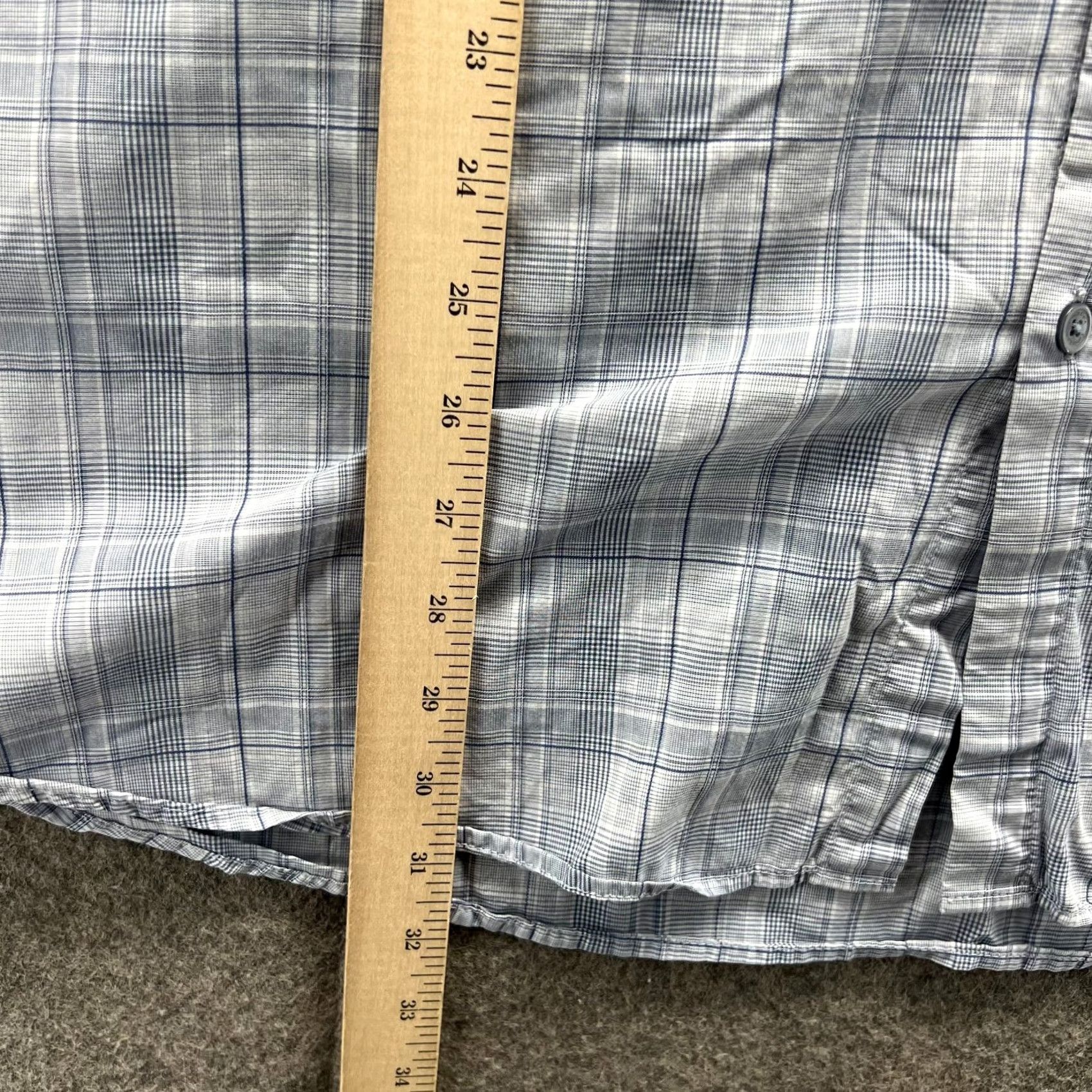 Calvin Klein VINTAGE: Calvin Klein Shirt Mens 2XL Gray Button-Down Short Sleeve Cotton Check Plaid Shirt Size US XXL / EU 58 / 5 - 6 Thumbnail