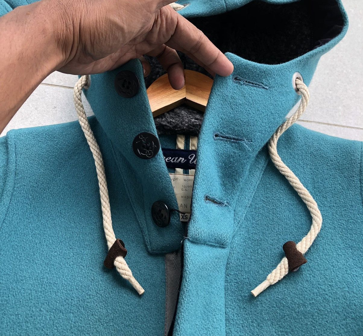 Vintage Ocean Union Work Uniform Wool Hoodie Jacket 🇯🇵