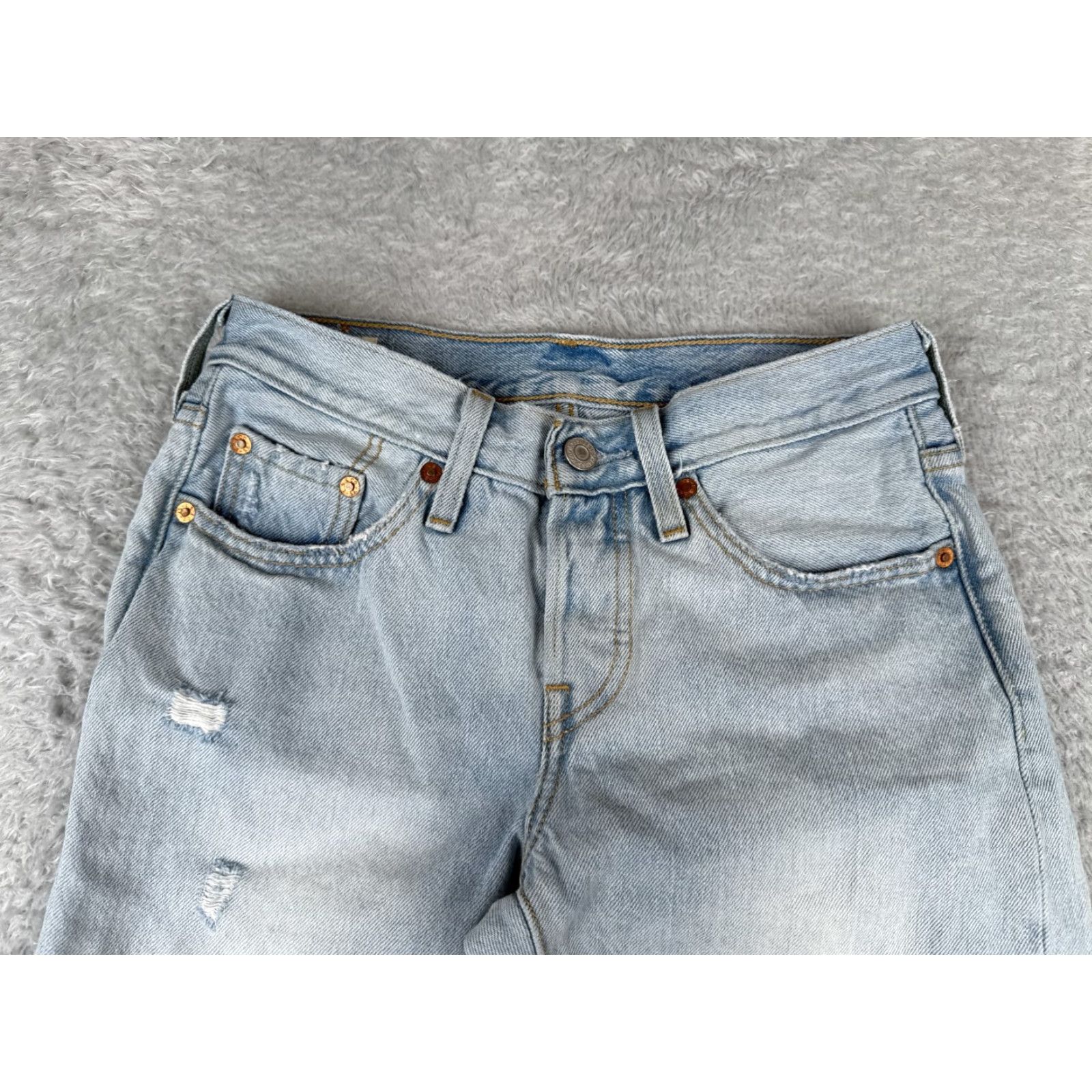 Levi's Levi's 501 XX Jeans Women Blue Denim Slim Regular 24x26 Ankle Zip Button Fly Vintage? No. 26X24 Product Line Levi's 500 Series jeans Size 42" / US 20 - 4 Thumbnail