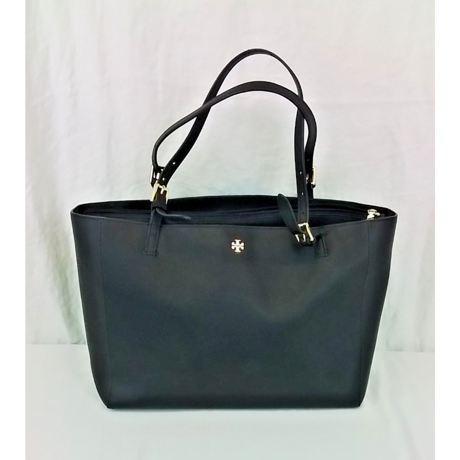 Tory Burch Tory Burch Black Leather Shoulder Bag Gold Hardware Size ONE SIZE - 3 Thumbnail