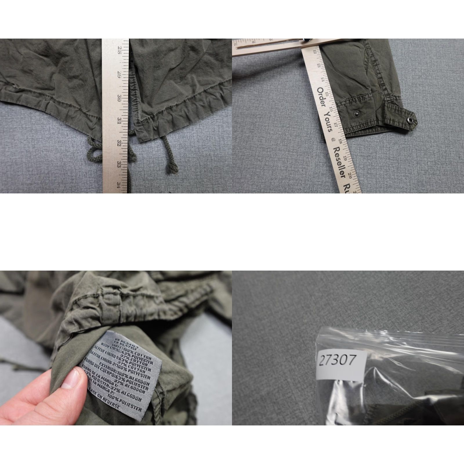 Levi's Levi's Parka Coat Womens Large Green Army Hooded Fishtail Utility Jacket Zip Size L / US 10 / IT 46 - 8 Thumbnail