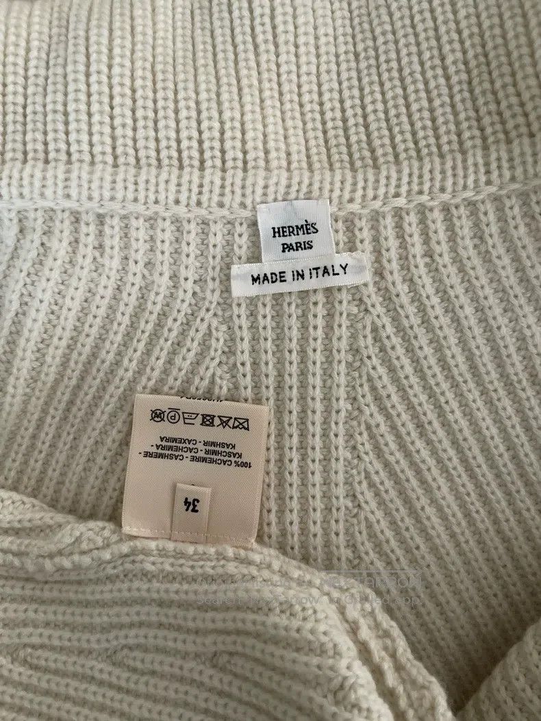 Hermes Hermes White Knitted Top Size XXS / US 00 / IT 34 - 4 Thumbnail