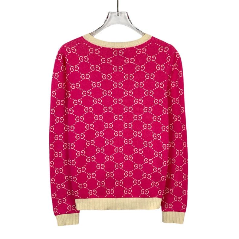 Gucci Gucci Pink logo jacquad full-print cotton round-neck singl Size L / US 10 / IT 46 - 2 Thumbnail