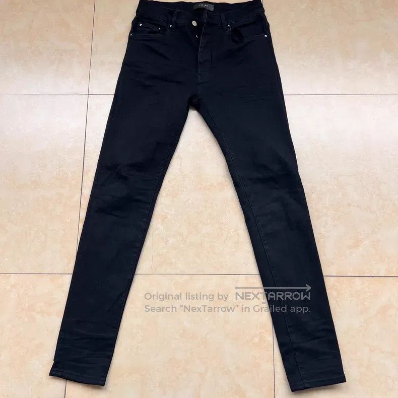 Amiri Amiri Black slim fit denim pants Size US 30 / EU 46 - 1 Thumbnail