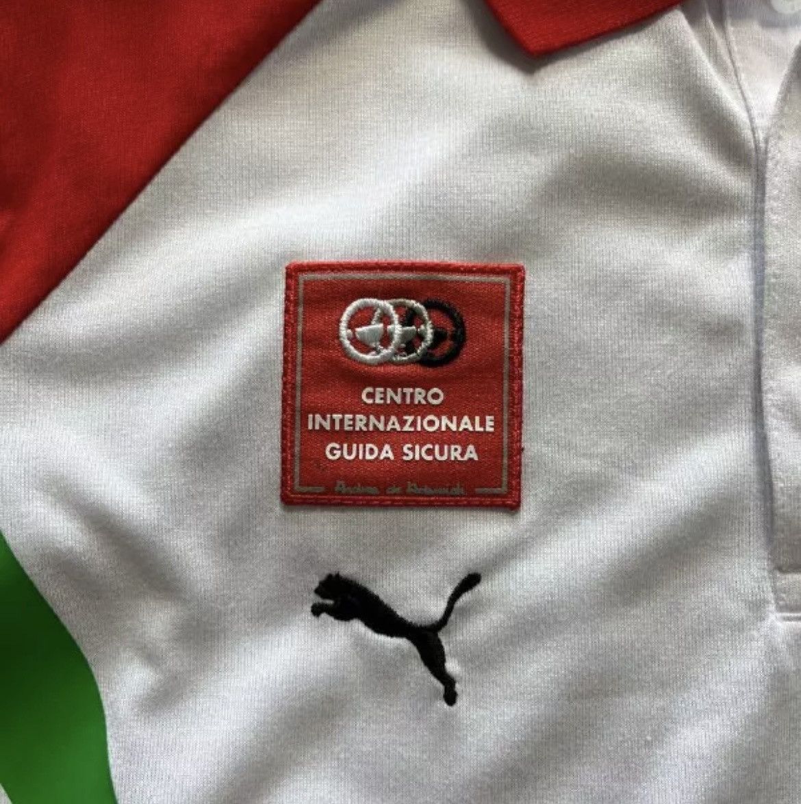 Puma × Vintage Puma Polo Shirt Centro Internazionale Guida Sicura PR Rare Size US L / EU 52-54 / 3 - 6 Thumbnail
