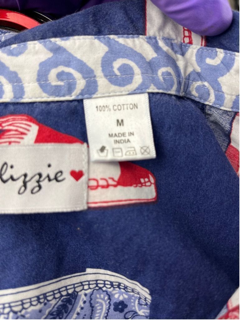 Other Dizzy Lizzie Red Sneaker Print Shirt Dress – M, 100% Cotton Size L / US 10 / IT 46 - 6 Thumbnail