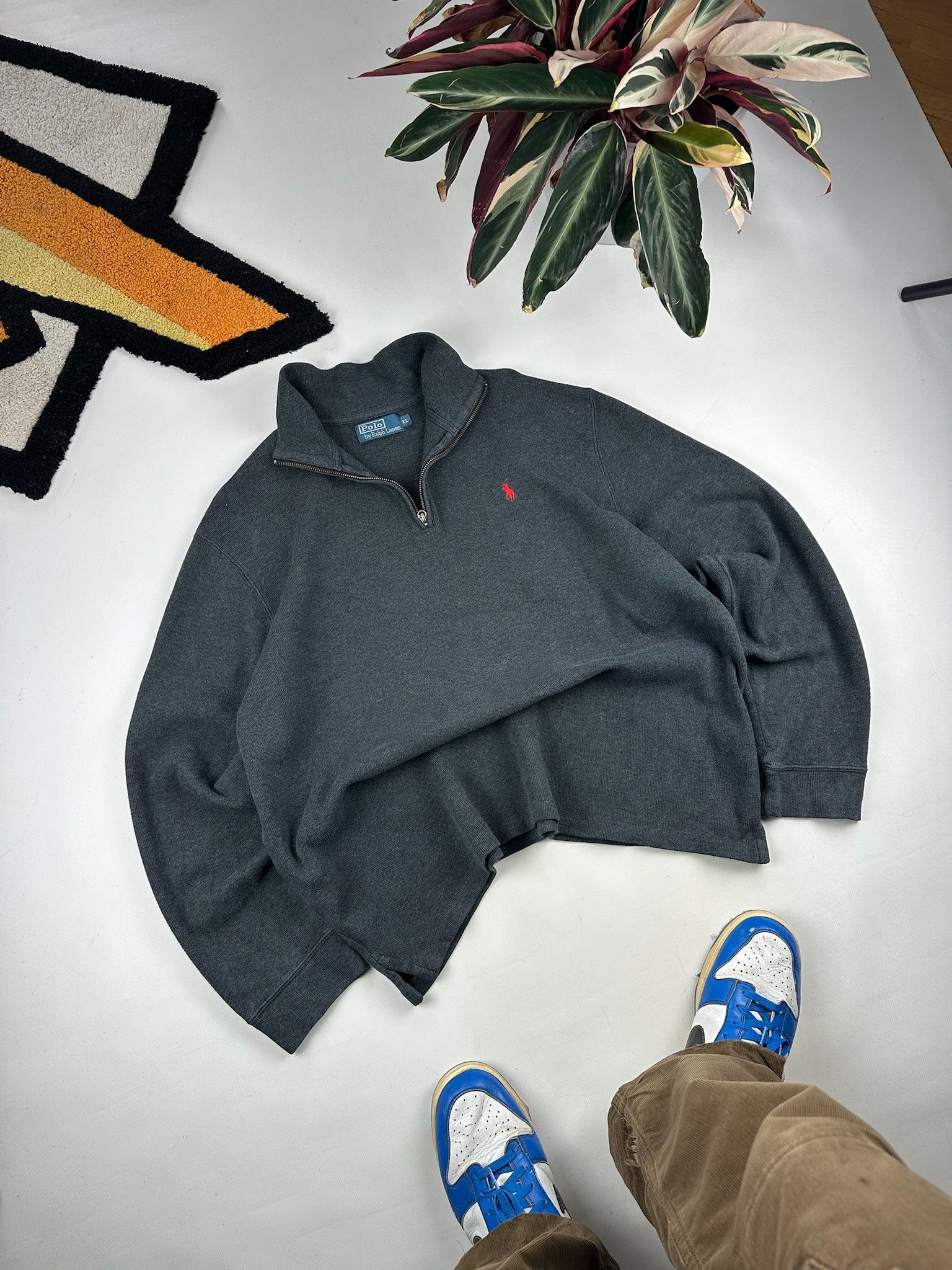 Polo Ralph Lauren Rare! 1/4 Zip Polo Ralph Lauren Sweater Vintage 90s Size US XL / EU 56 / 4 - 3 Thumbnail