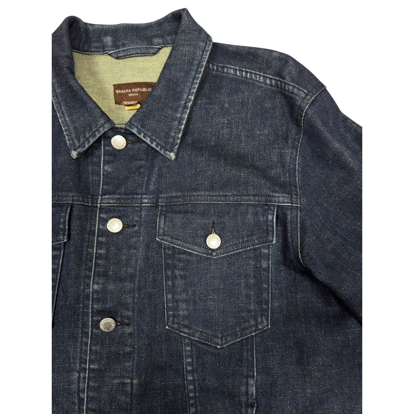 Banana Republic Banana Republic Dark Blue Denim Jacket - NWOT - Lg Size US L / EU 52-54 / 3 - 3 Thumbnail