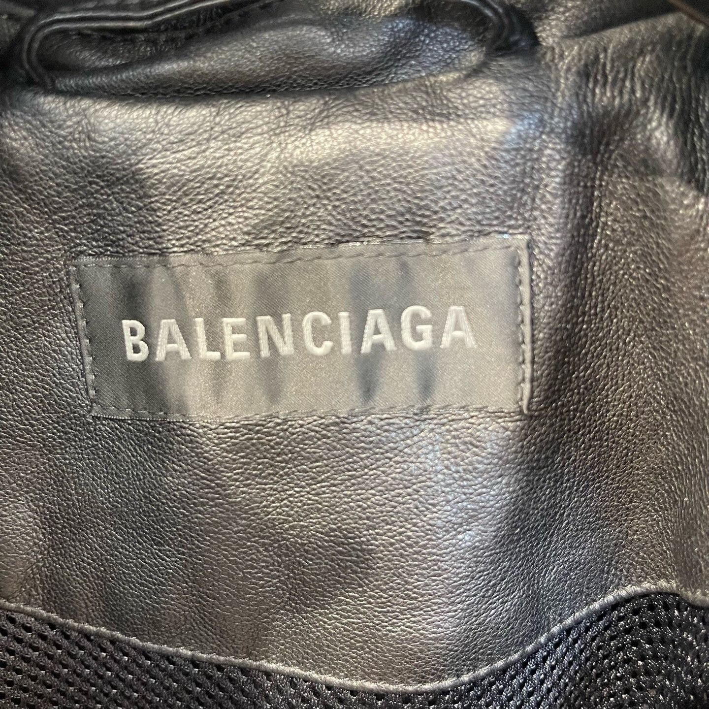Balenciaga balenciaga color block logo embroidered leather jacket Size US M / EU 48-50 / 2 - 3 Thumbnail