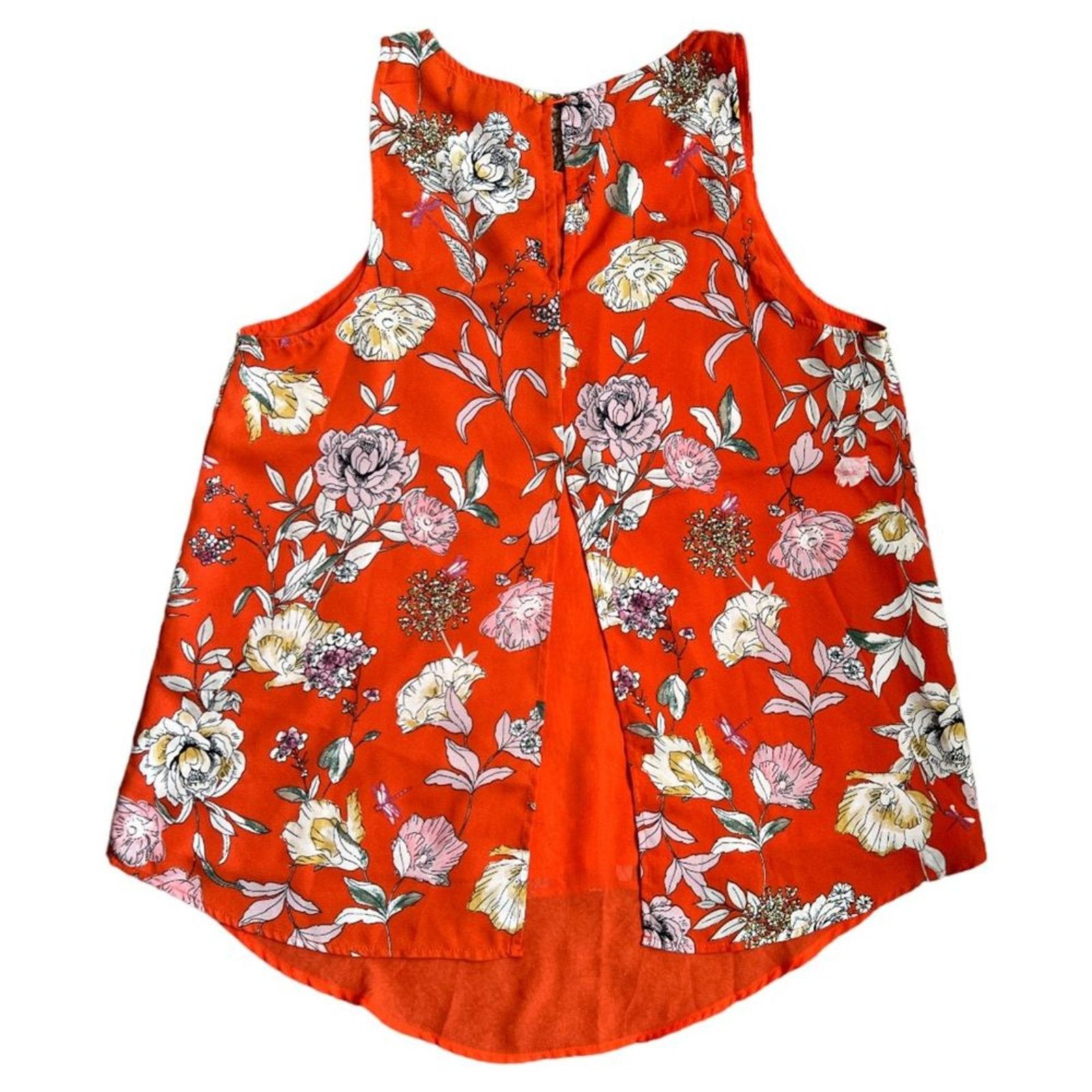 Other Racehel Roy Orange Floral Sleeveless Top, M Size M / US 6-8 / IT 42-44 - 3 Thumbnail