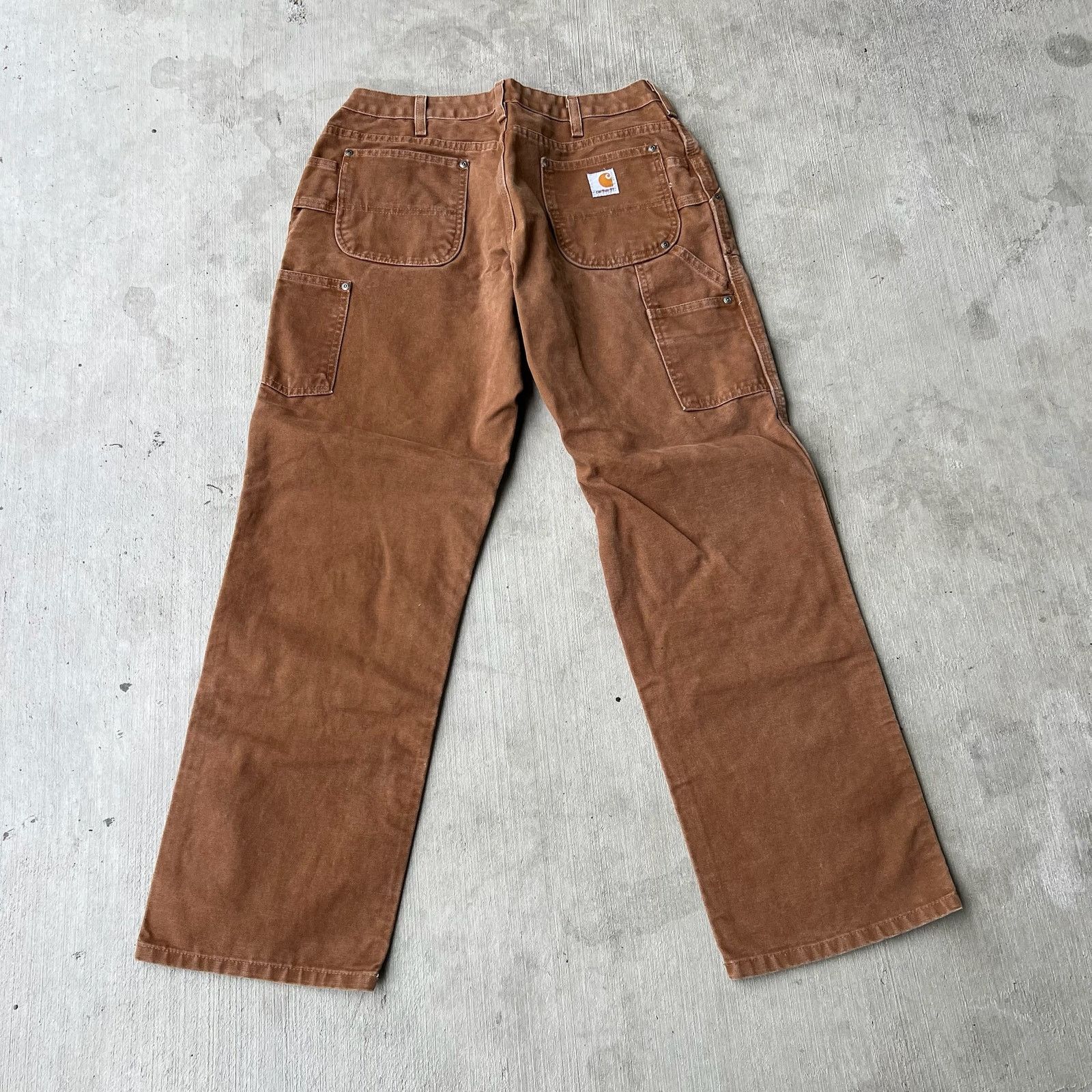 Carhartt × Vintage Carhartt brown double knee work wear carpenter pants Size US 37 - 4 Thumbnail