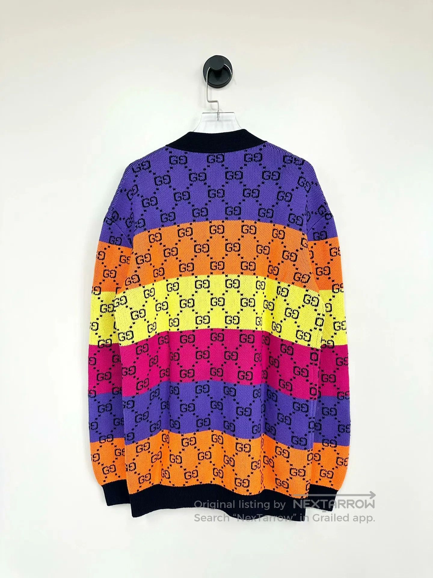Gucci Guicci Colorful Rainbow Double G Monogram Printed Knit Car Size US XS / EU 42 / 0 - 2 Thumbnail