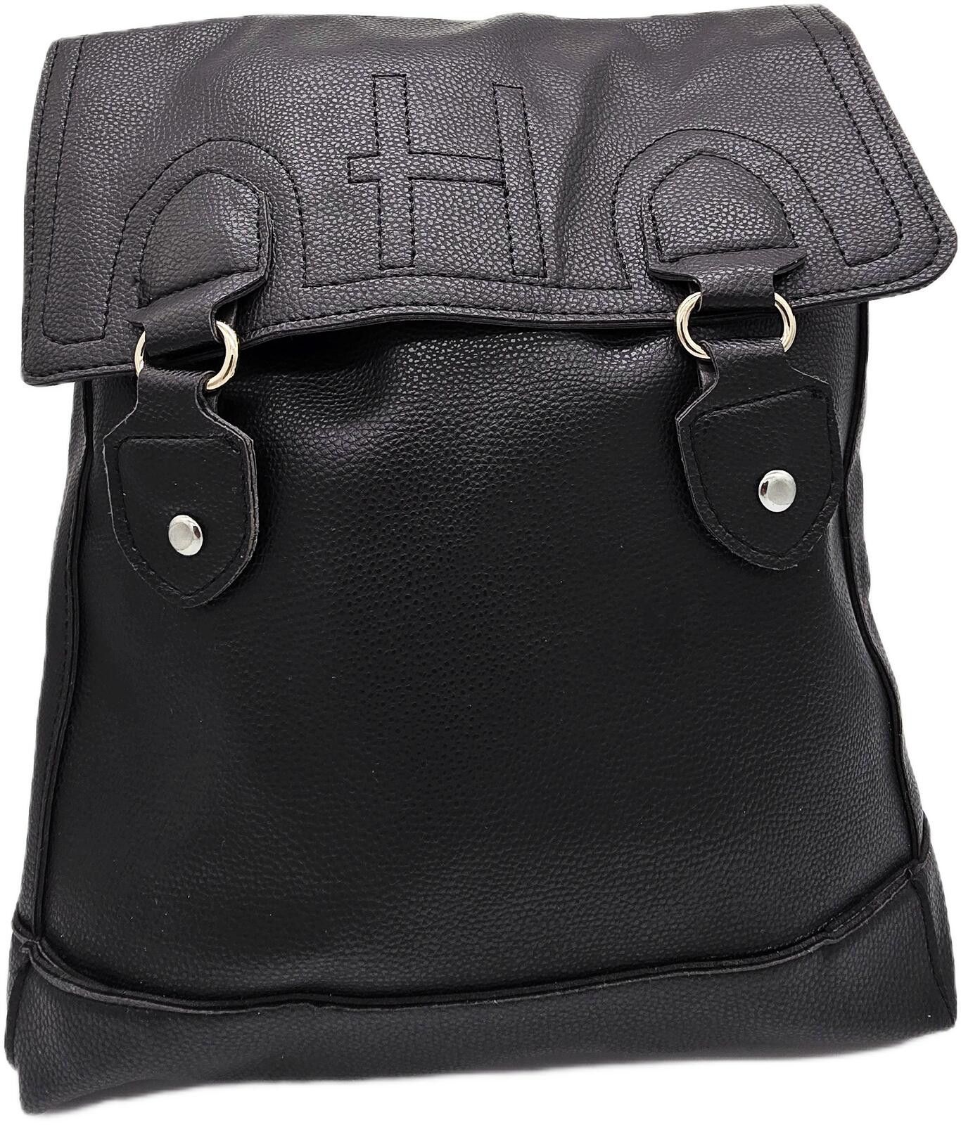 Other Black Faux Leather Backpack Size ONE SIZE - 2 Thumbnail