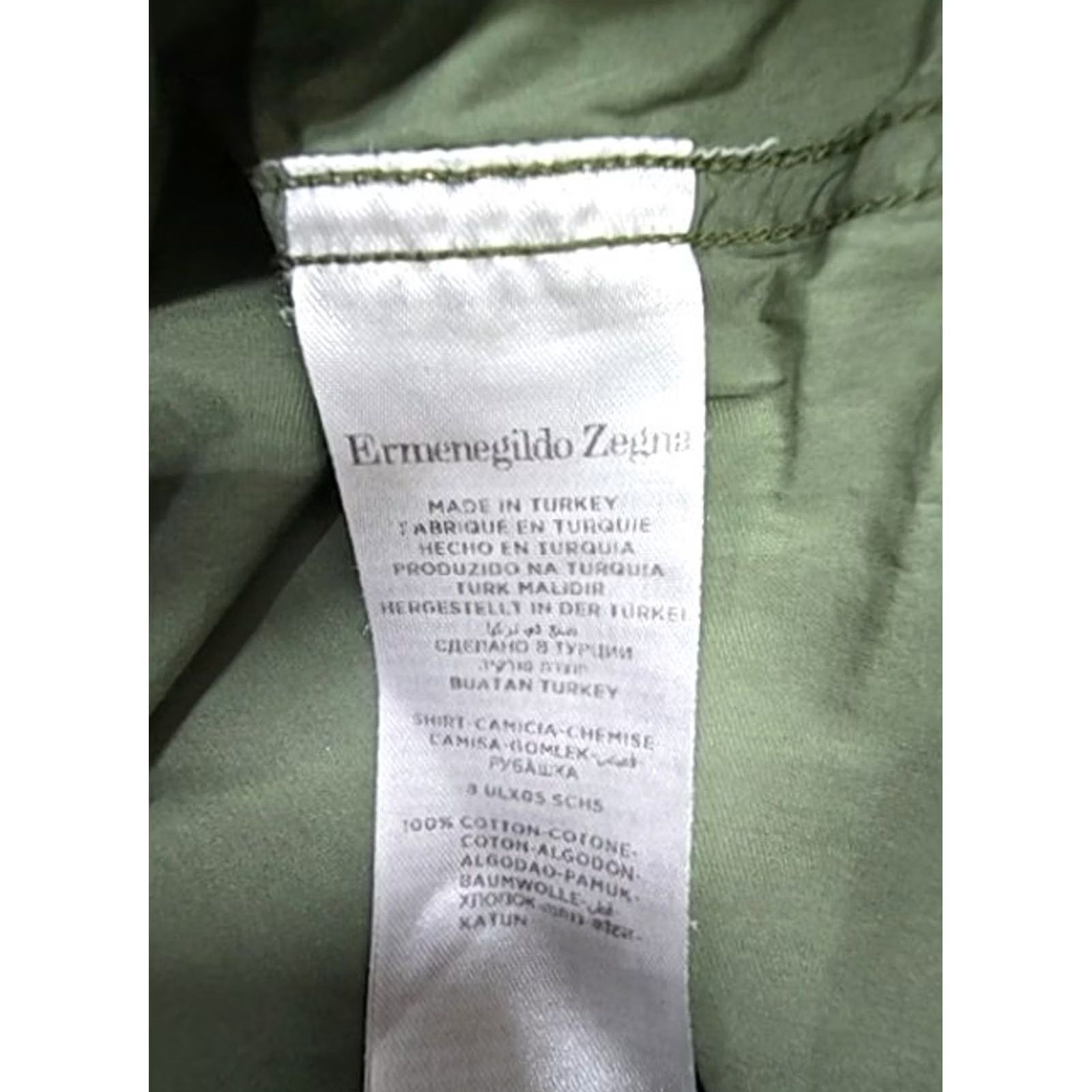Ermenegildo Zegna Ermenegildo Zegna Shirt Men Green Button-Down Casual Pocket Size M shirt Size US M / EU 48-50 / 2 - 6 Thumbnail