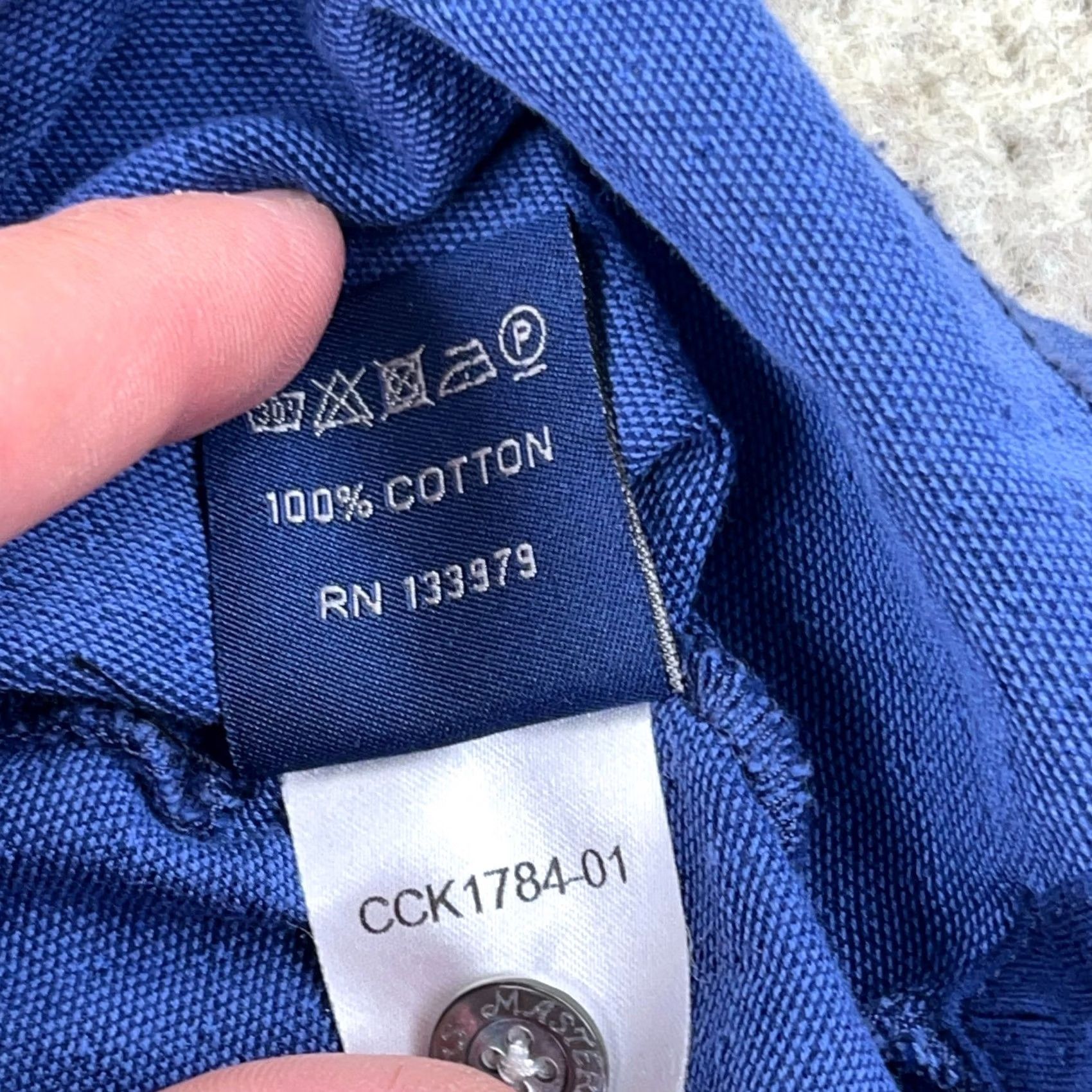Vintage Masters Polo Shirt Men XXL Blue Pima Cotton Soft Clubhouse Collection Made Italy Size US XXL / EU 58 / 5 - 4 Thumbnail