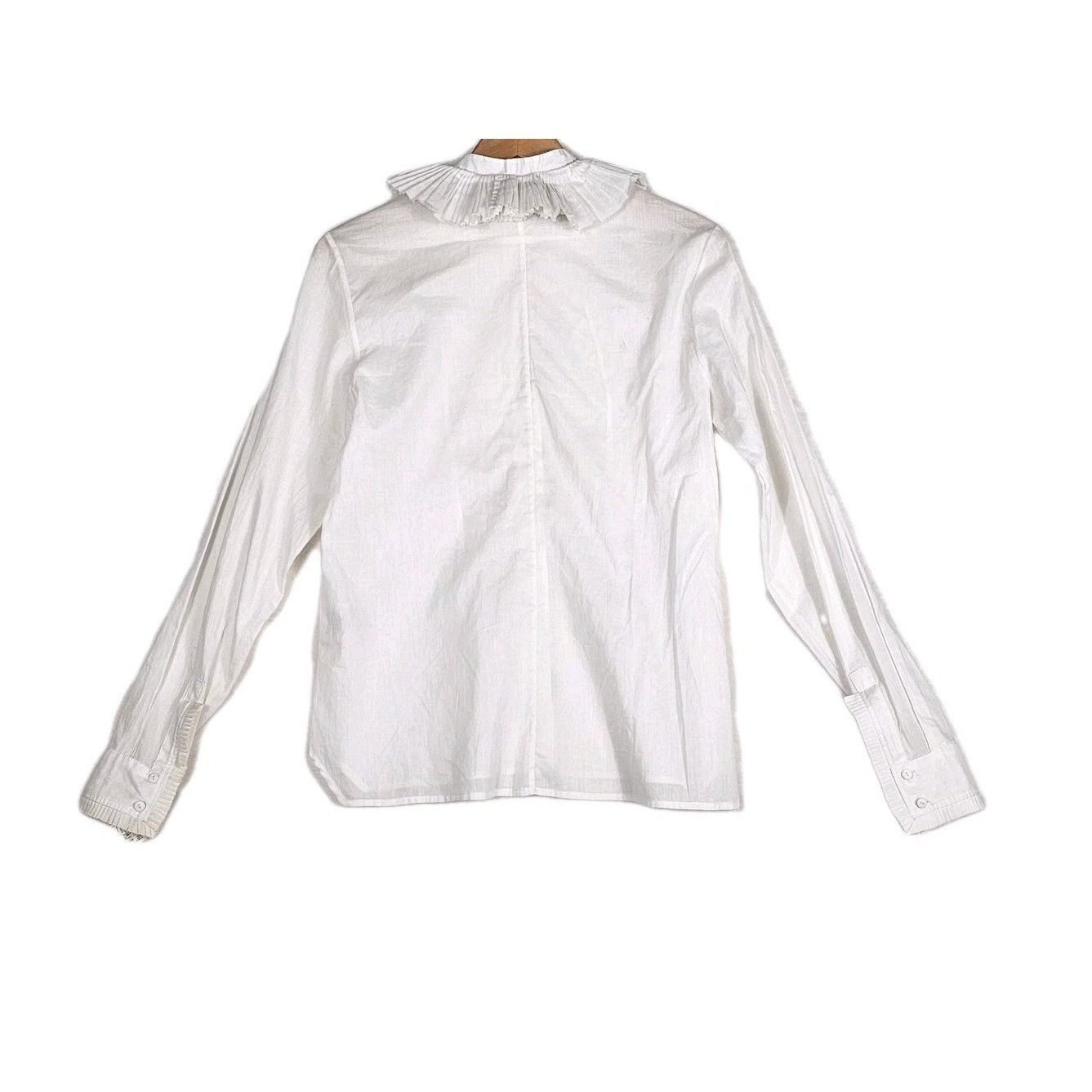 Givenchy Givenchy White Cotton Ruffled Blouse Women's Size 42 NWT Size M / US 6-8 / IT 42-44 - 2 Thumbnail
