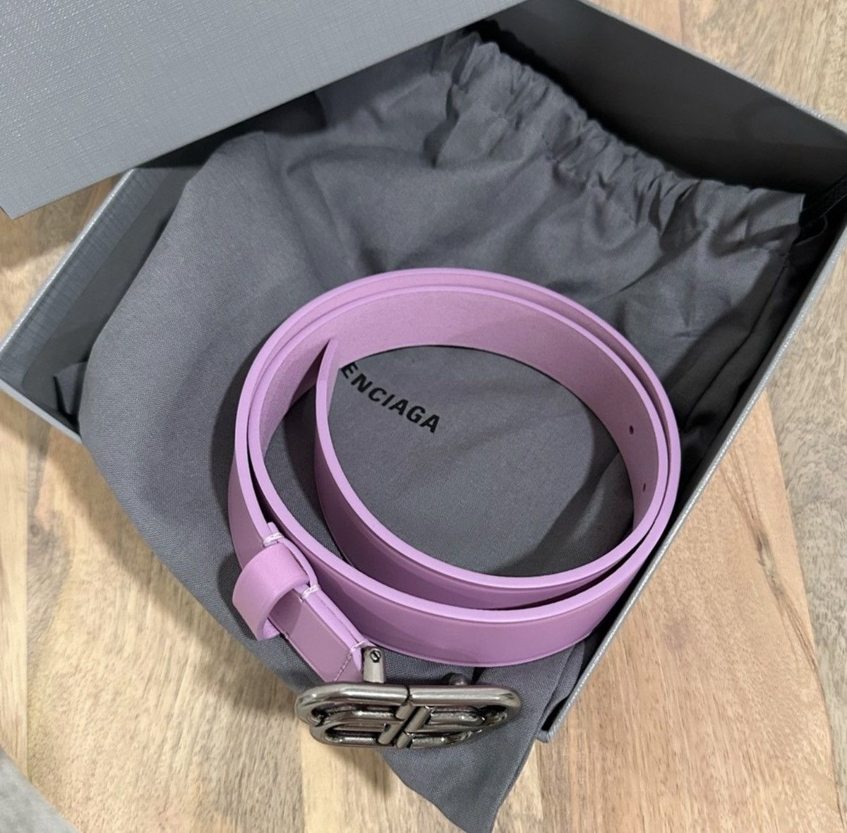Balenciaga Balenciaga Thin Belt 75 Lilac New Size ONE SIZE - 4 Thumbnail