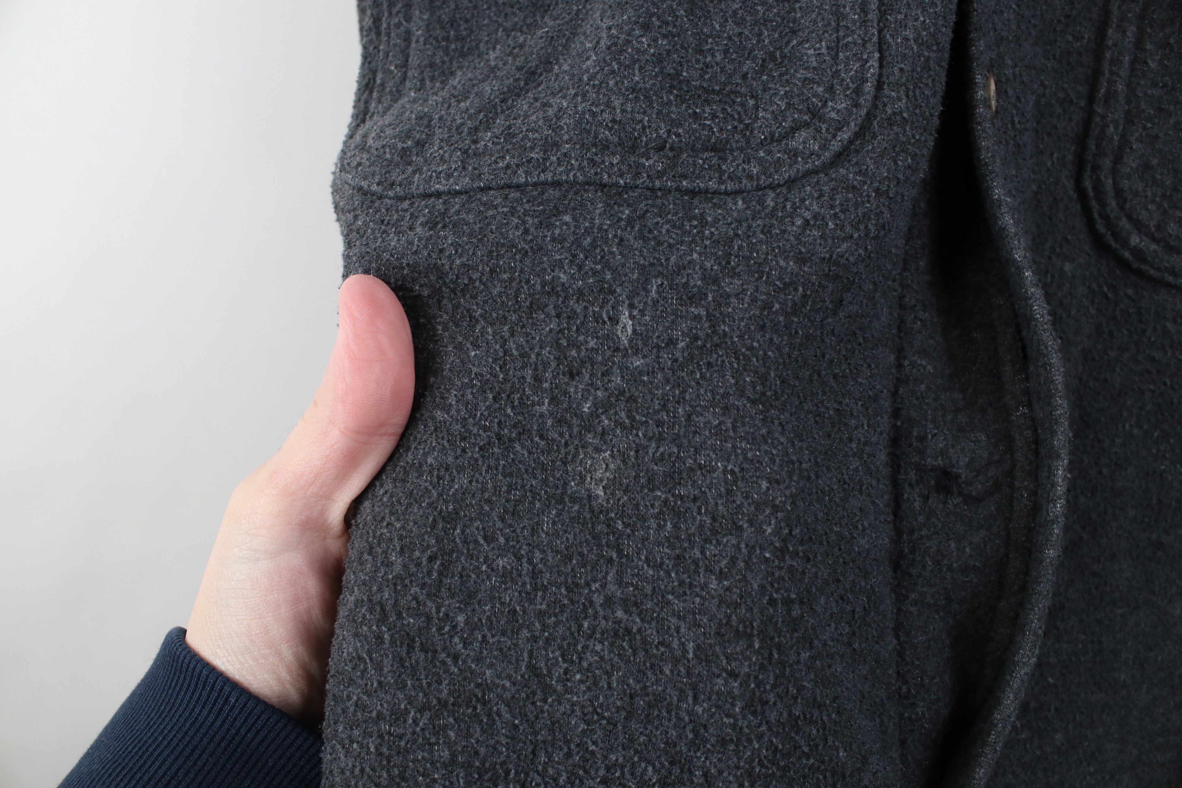 Vintage Vintage 90s Streetwear Baggy Fleece Button Shirt Jacket Jac Size US XL / EU 56 / 4 - 5 Thumbnail