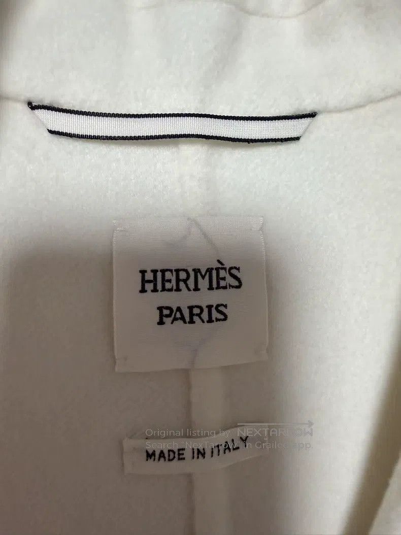 Hermes Hermes Cream-colored cashmere coat Size XS / US 0-2 / IT 36-38 - 5 Thumbnail